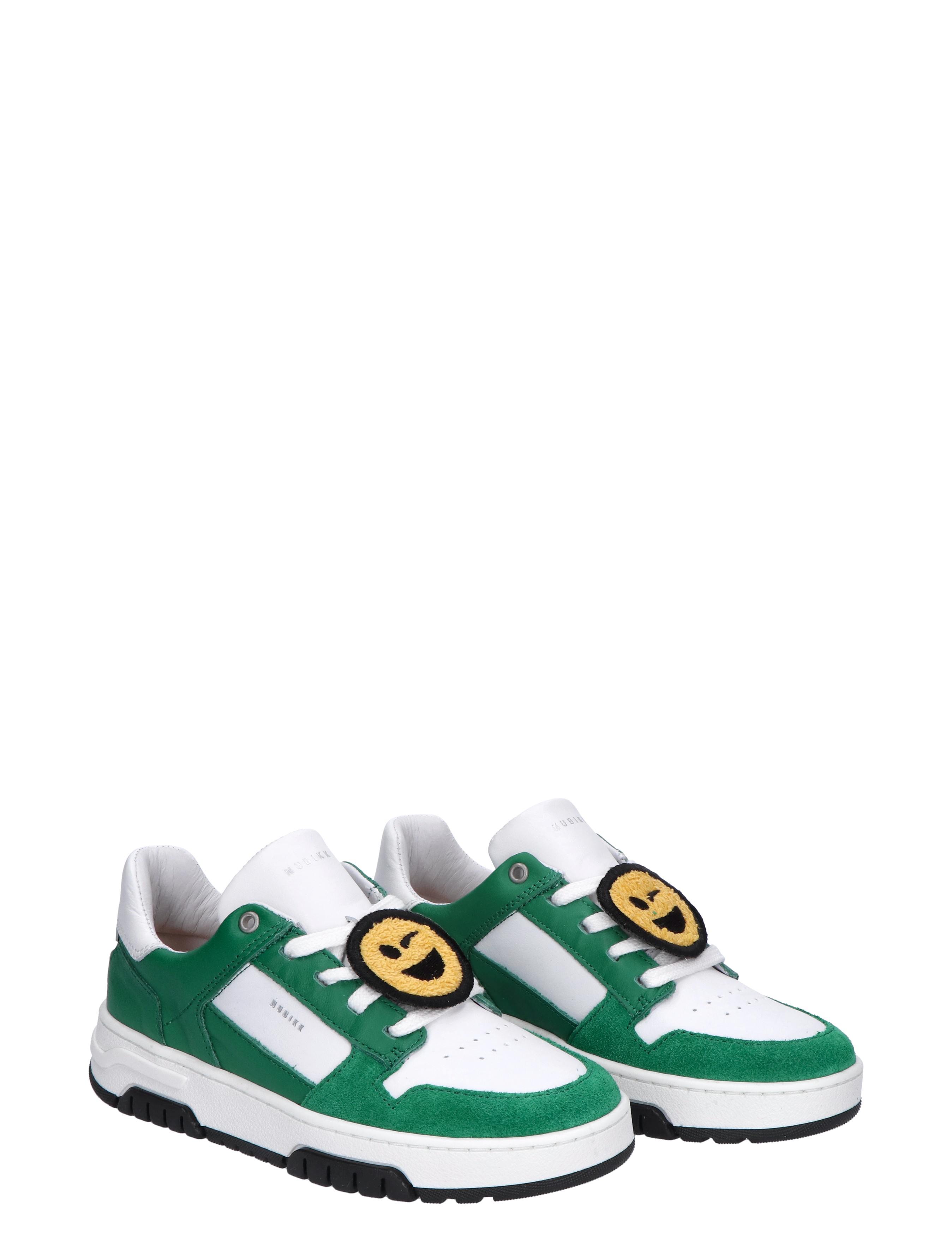 Basket Court Junior White Leather Green