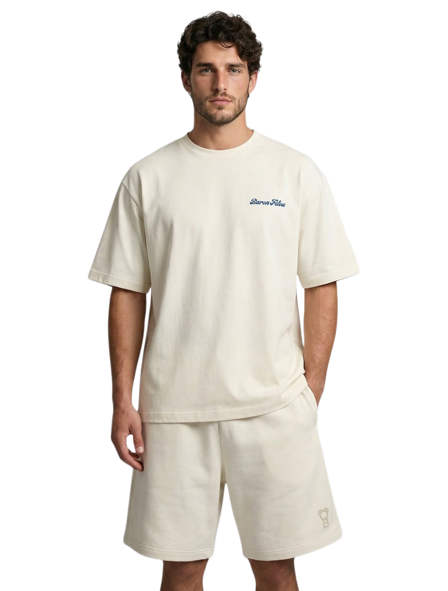 Baron Filou - Oversized BP Caviar Dealer Caviar Dealer Off-White - Heren - T-Shirts & Polos - 50619_77_2