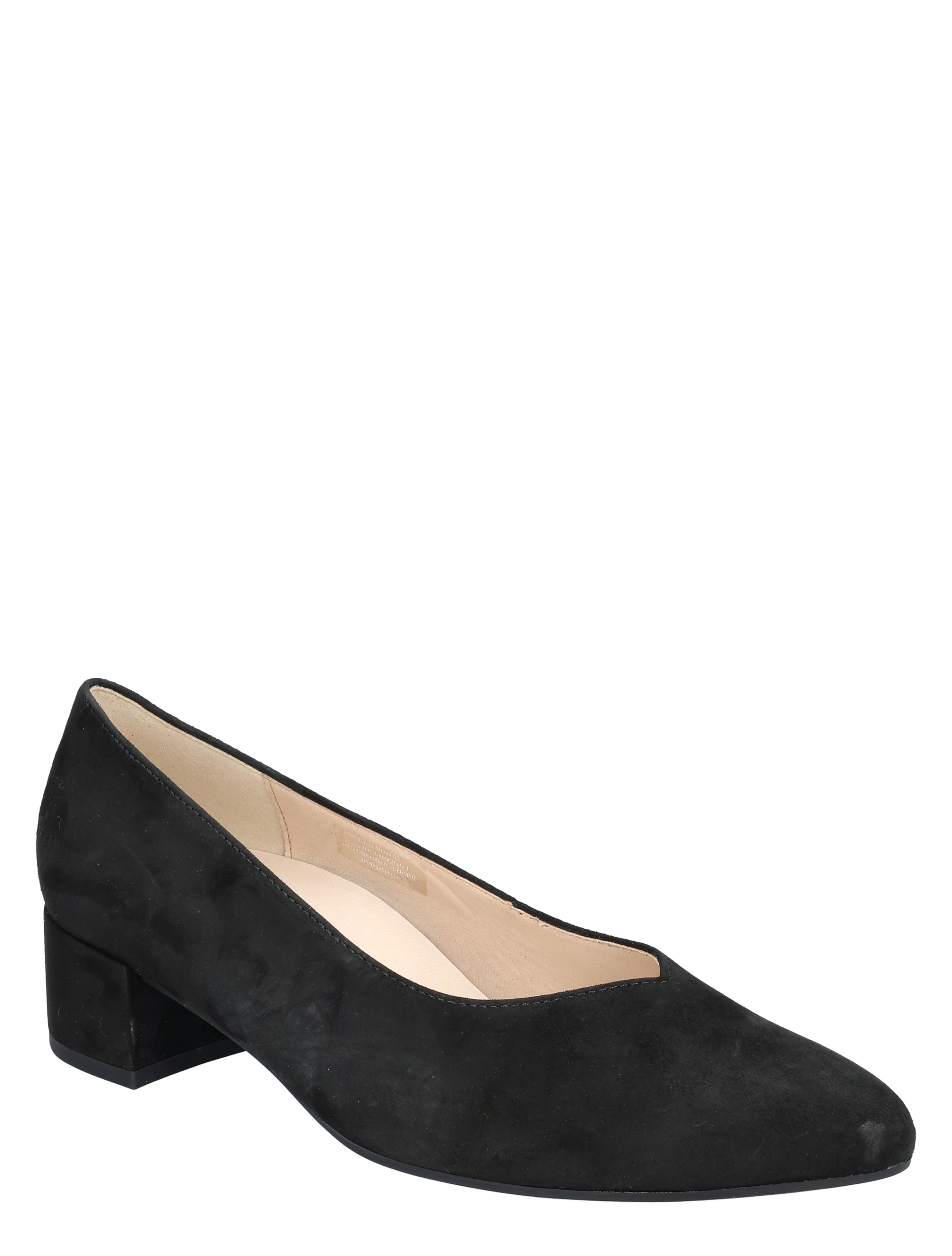 spitse, model, black, midheel, pump