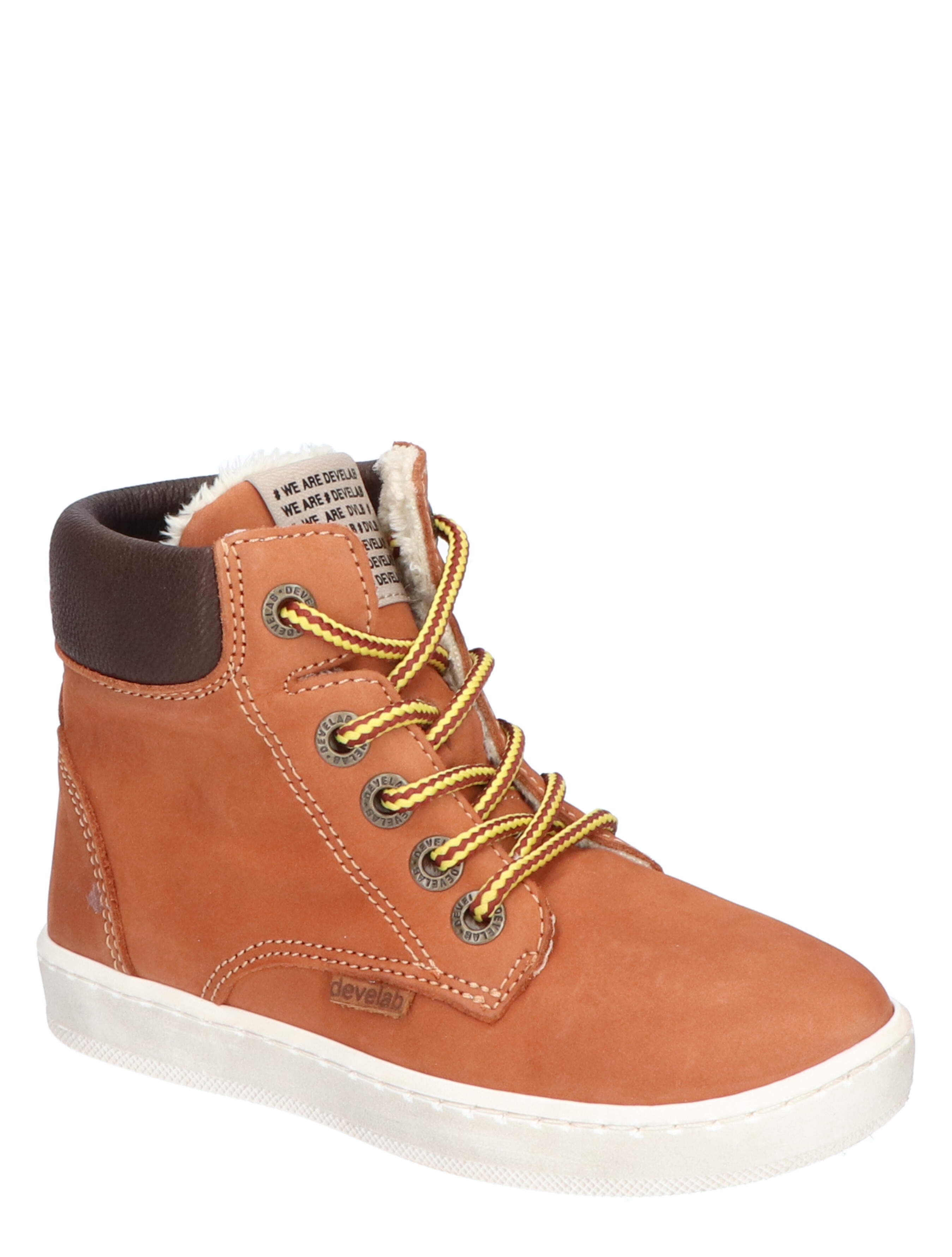 Develab - 41855 754 Cognac Nubuck - Meisjes - Jongens - Veter Boots - Boots - Boots - Veter Boots - 30486_22_3