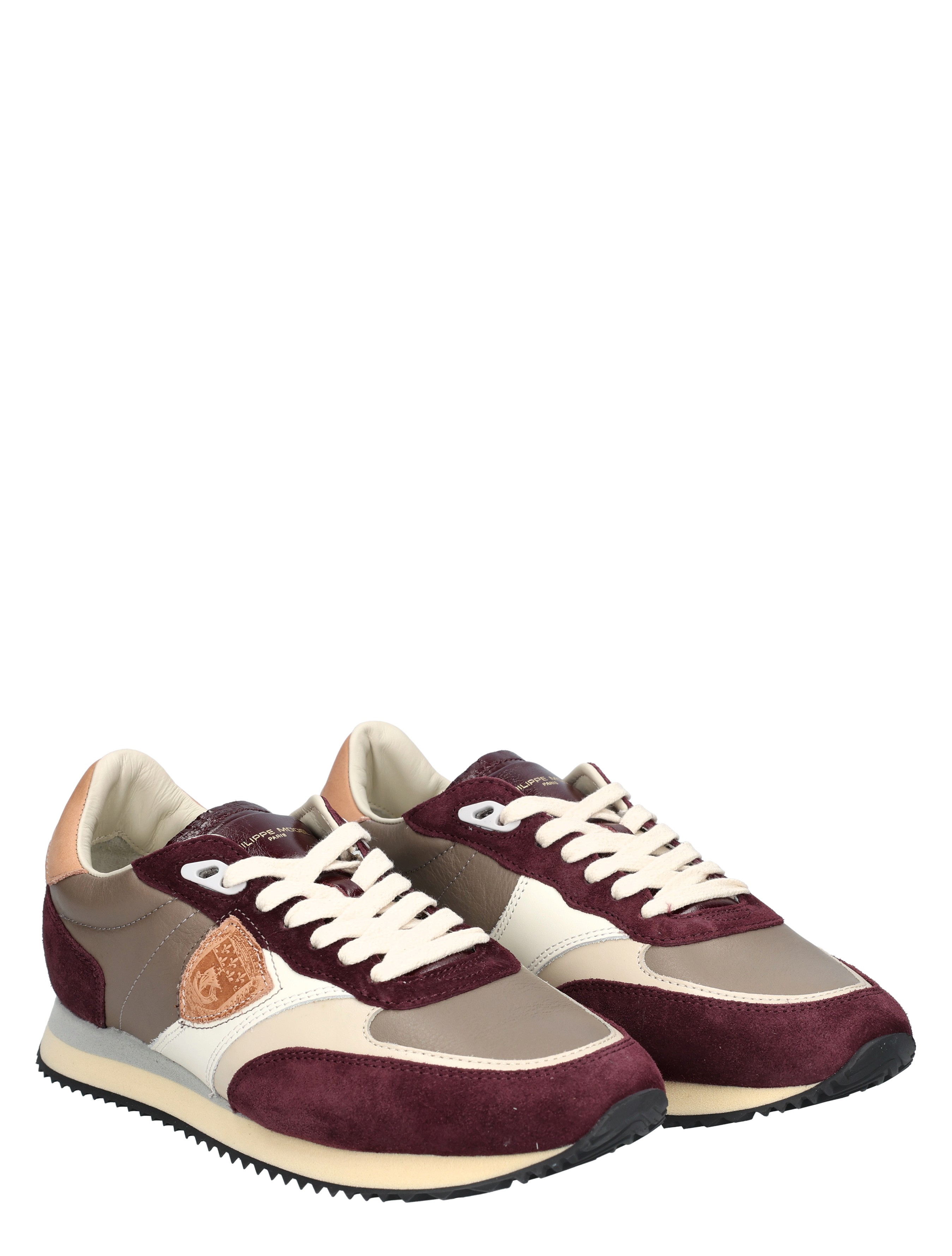 sneakers, witte, lila, bordeaux, leder