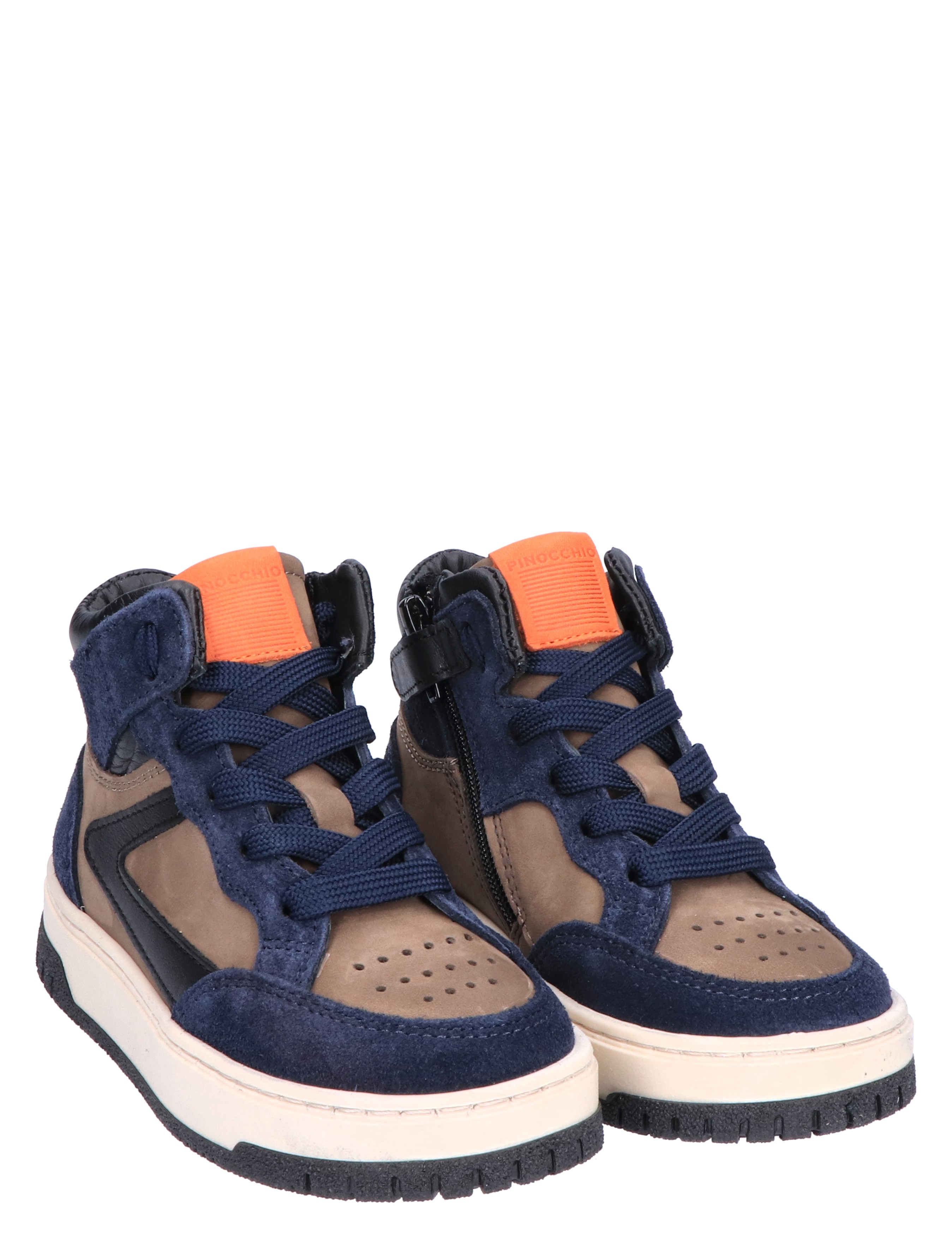 Pinocchio - P1197 Dark Blue Combi - Meisjes - Jongens - Sneakers - Sneakers - Hoge Sneakers - Hoge Sneakers - 45746_32_5