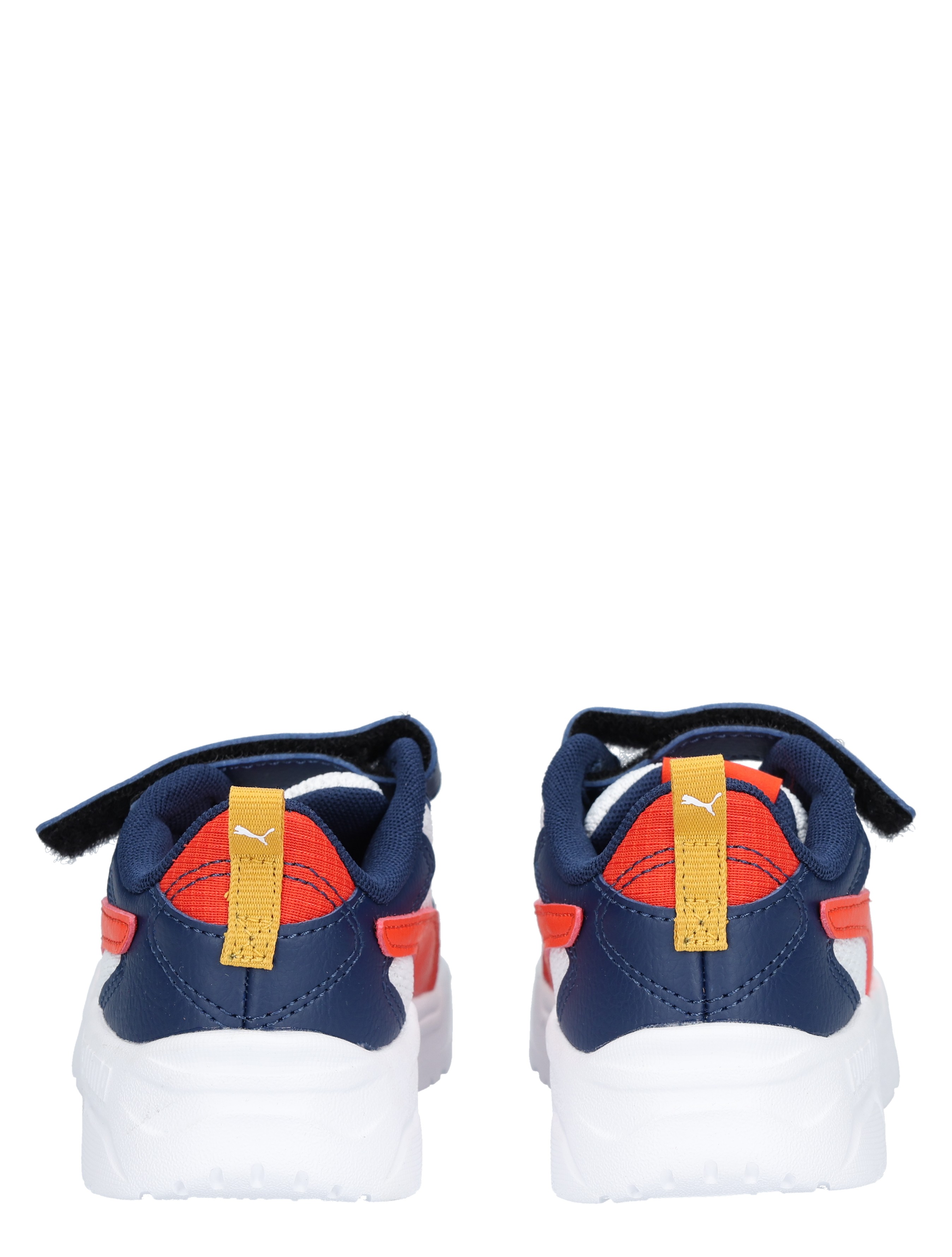 Puma - Trinity Velcro White Red - Meisjes - Jongens - Sneakers - Lage Sneakers - Lage Sneakers - Sneakers - 48090_84_6