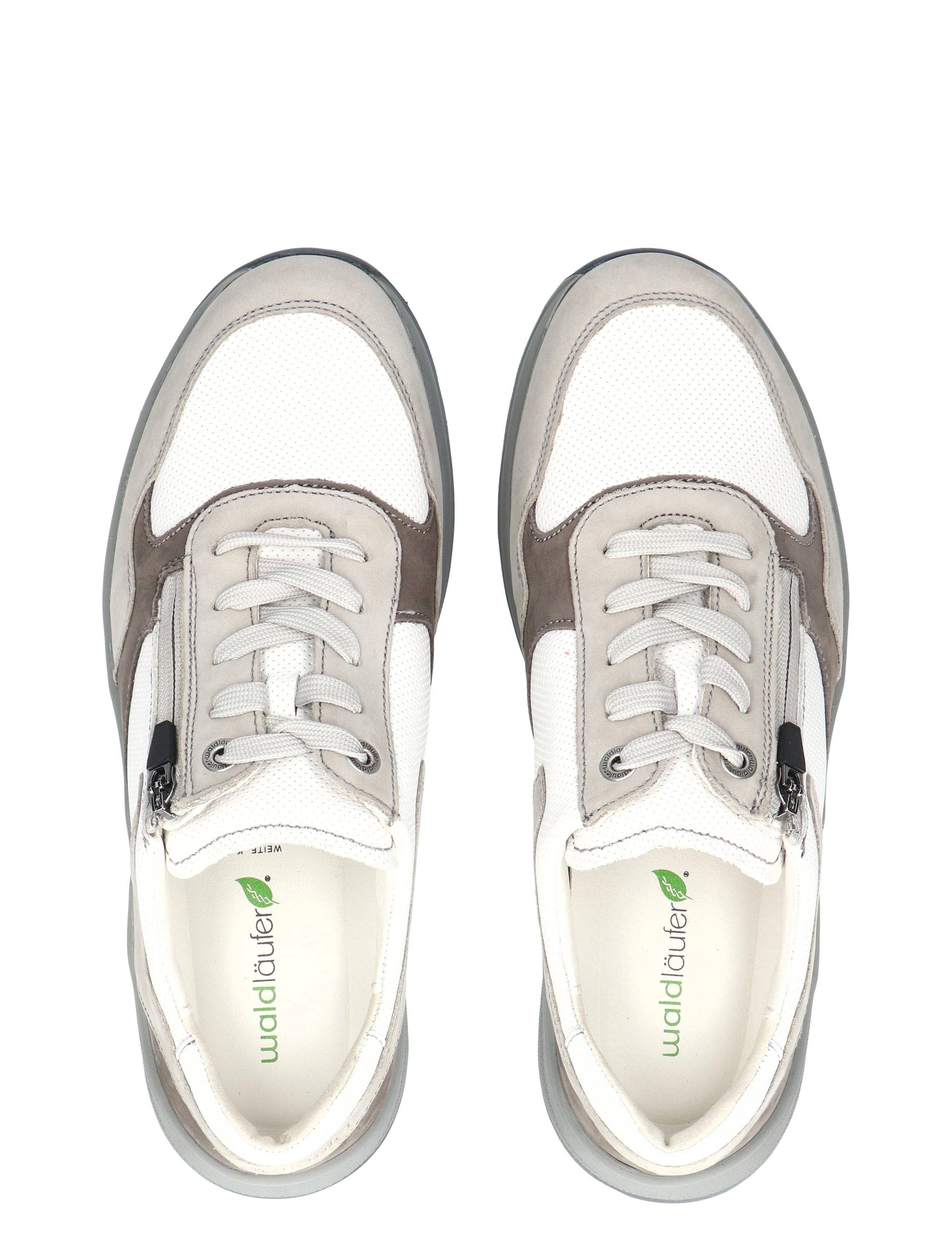 Waldlaufer - John 415 679 White Grey K-Wijdte - Heren - Veterschoenen - Casual Veterschoenen - 50396_89_8