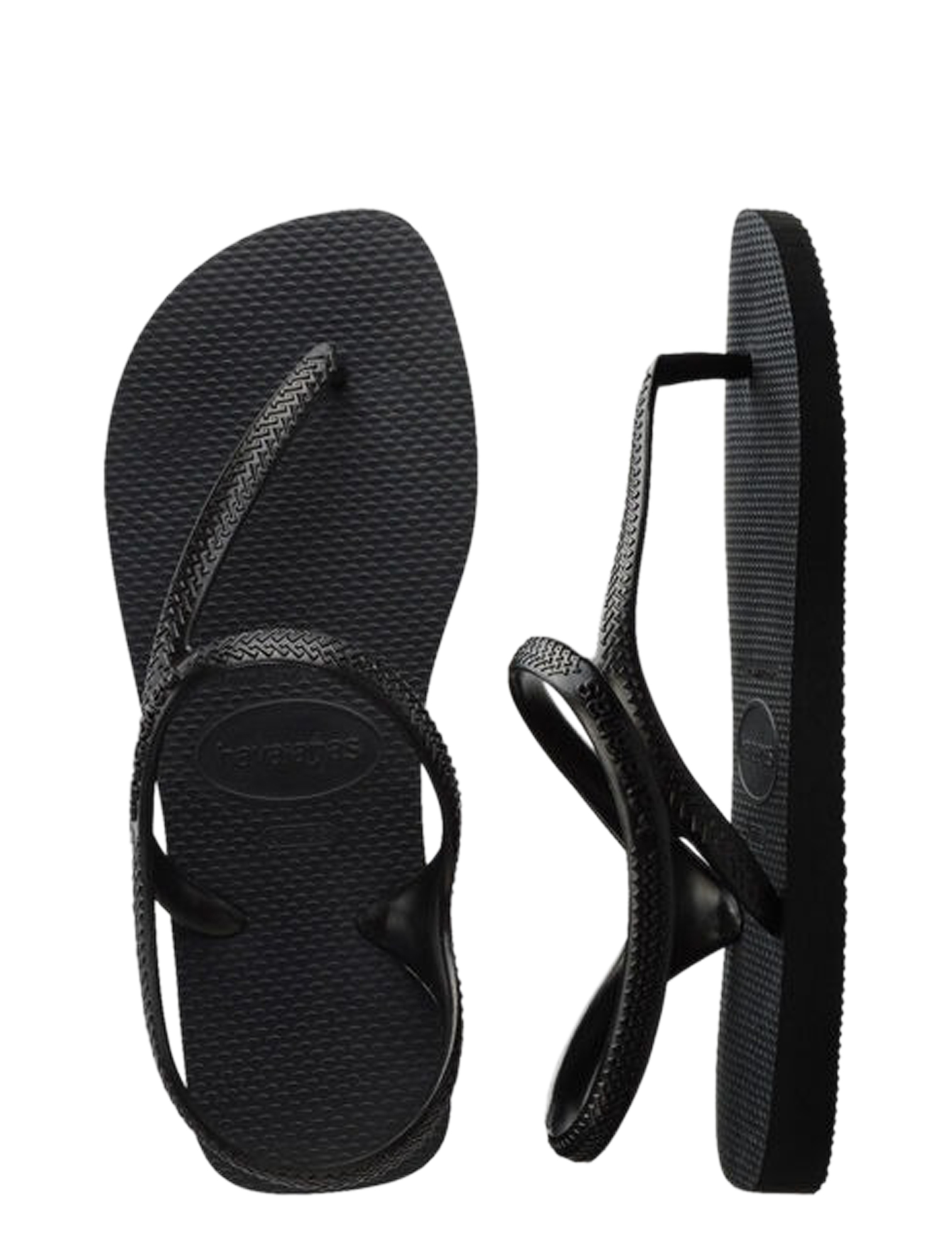 flip-flops, sandals, toe-post, thong, black