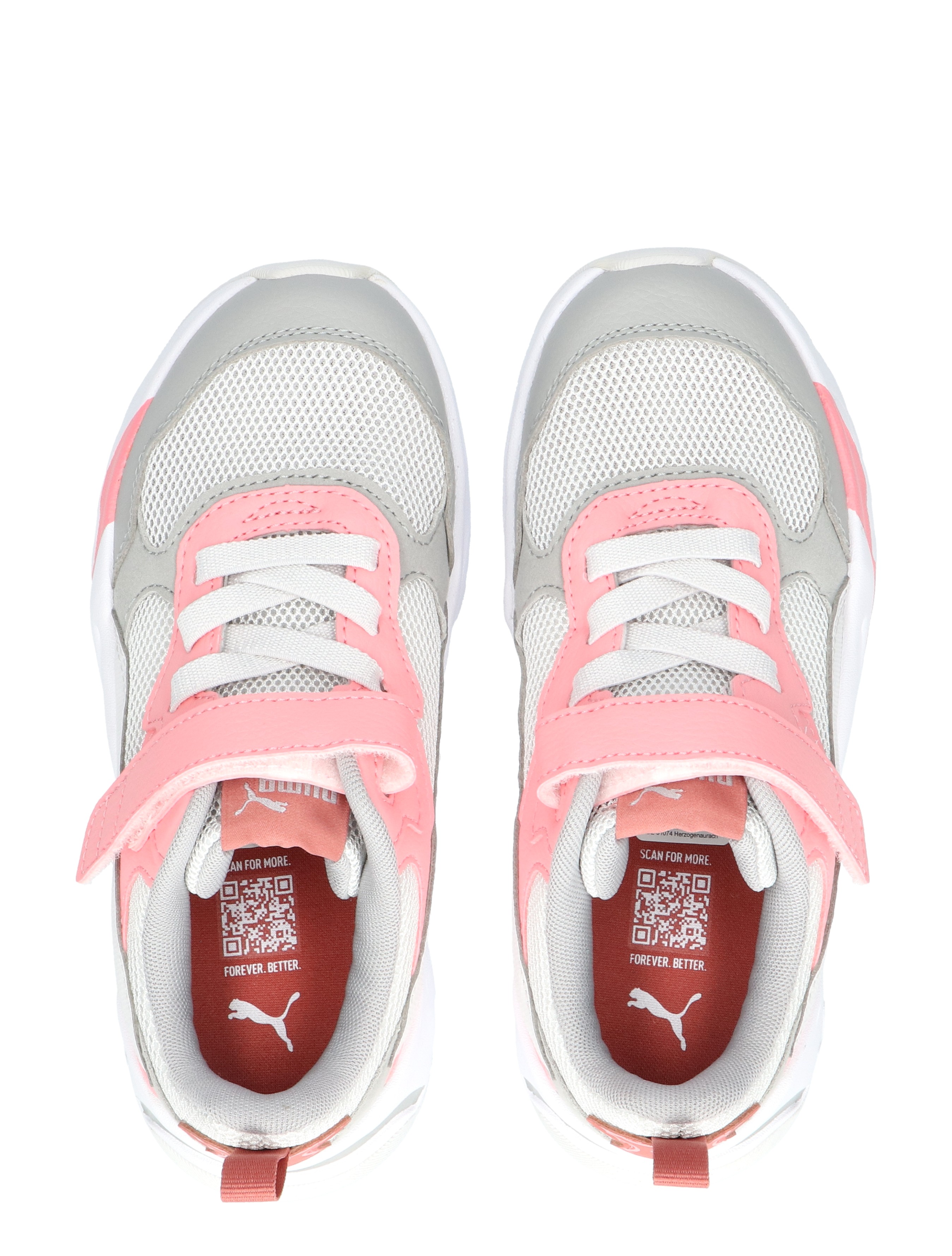 Puma - Trinity Velcro 27 Grey Pinkscape - Meisjes - Lage Sneakers - Sneakers - 48088_94_7