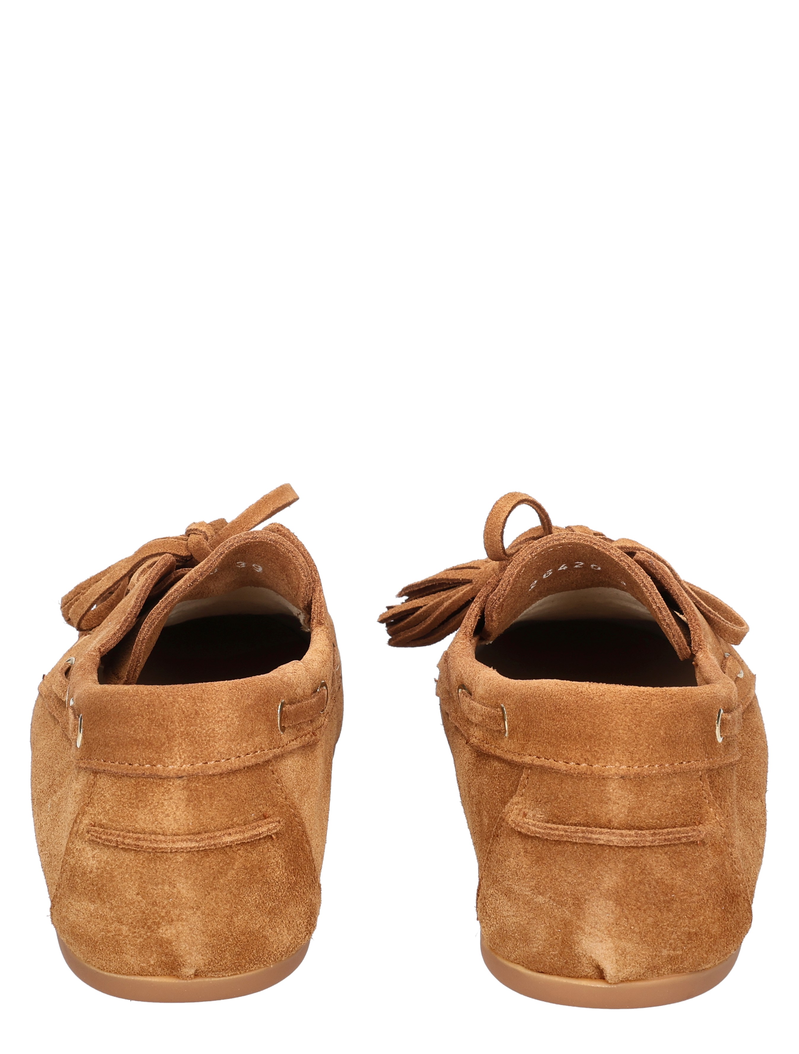loafers, suede, tan, backview, fringe