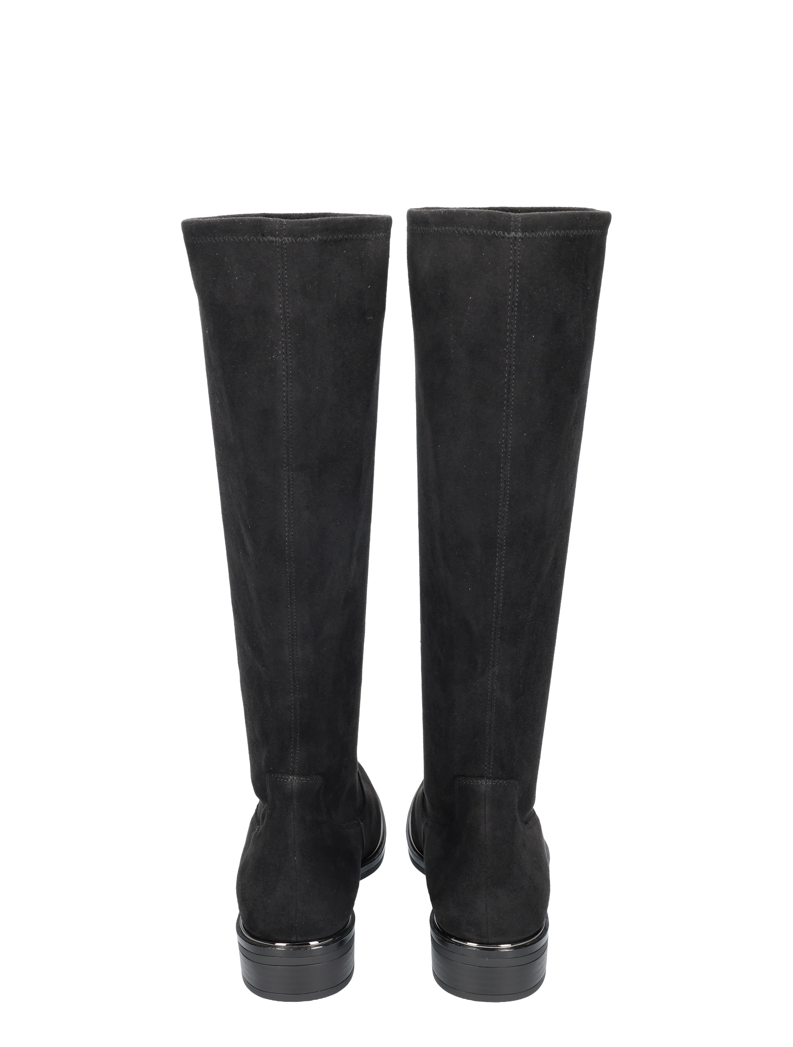 knee-high, zwart, laarzen, over-the-knee, suede