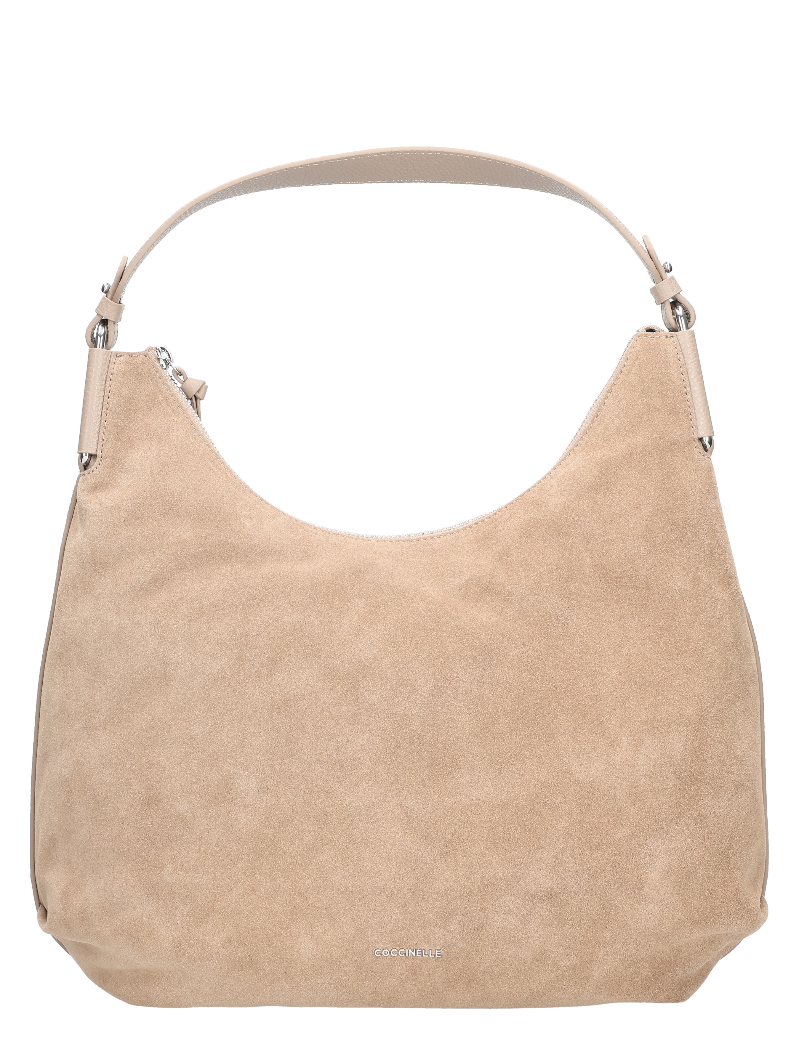 Coccinelle - Rebekka Medium Warm Taupe - Dames - Schoudertassen - 48198_77_1