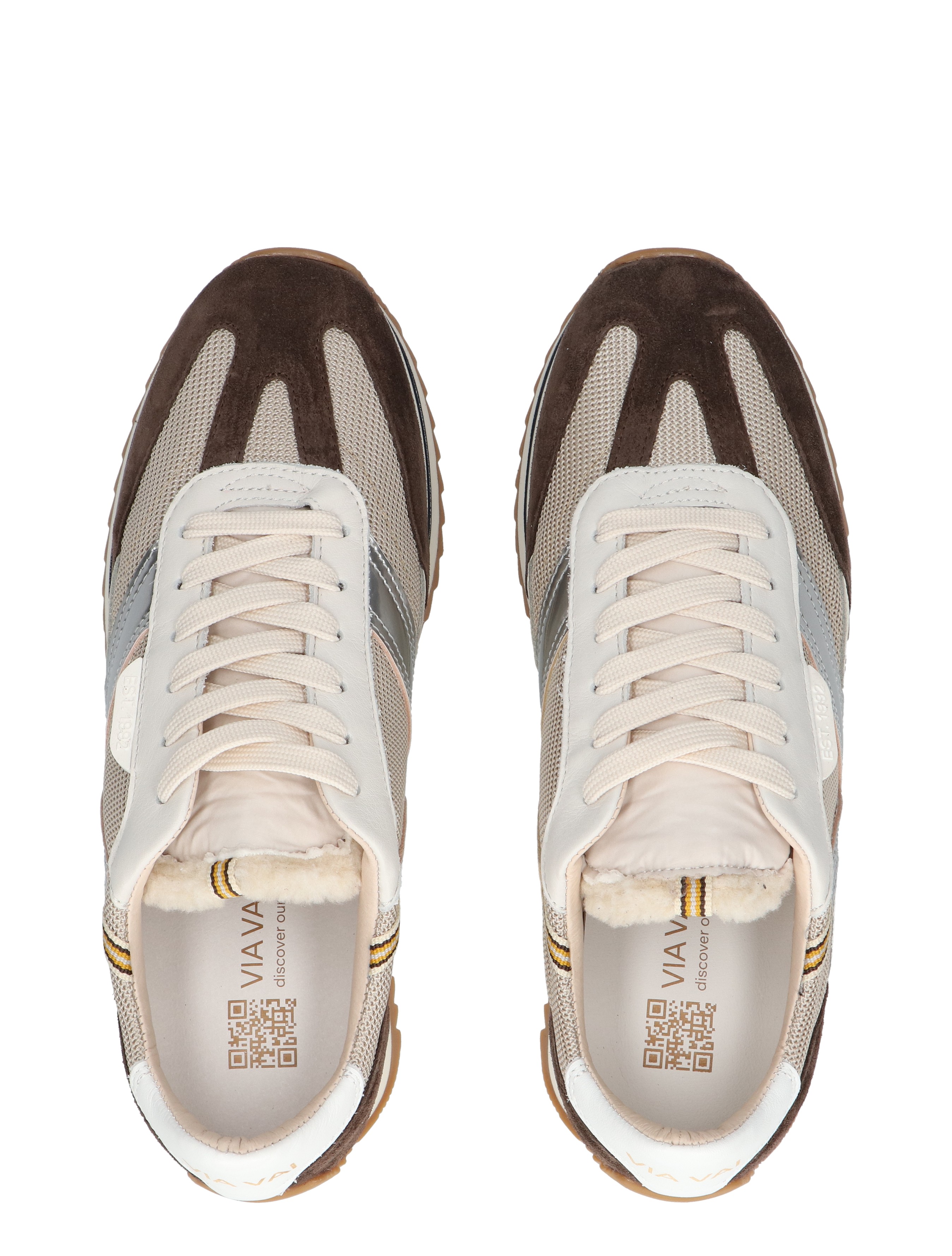 VIA VAI - Mikki Natalia 62334 01-204 Beige - Sneakers - Dames - Lage Sneakers - 49336_77_7