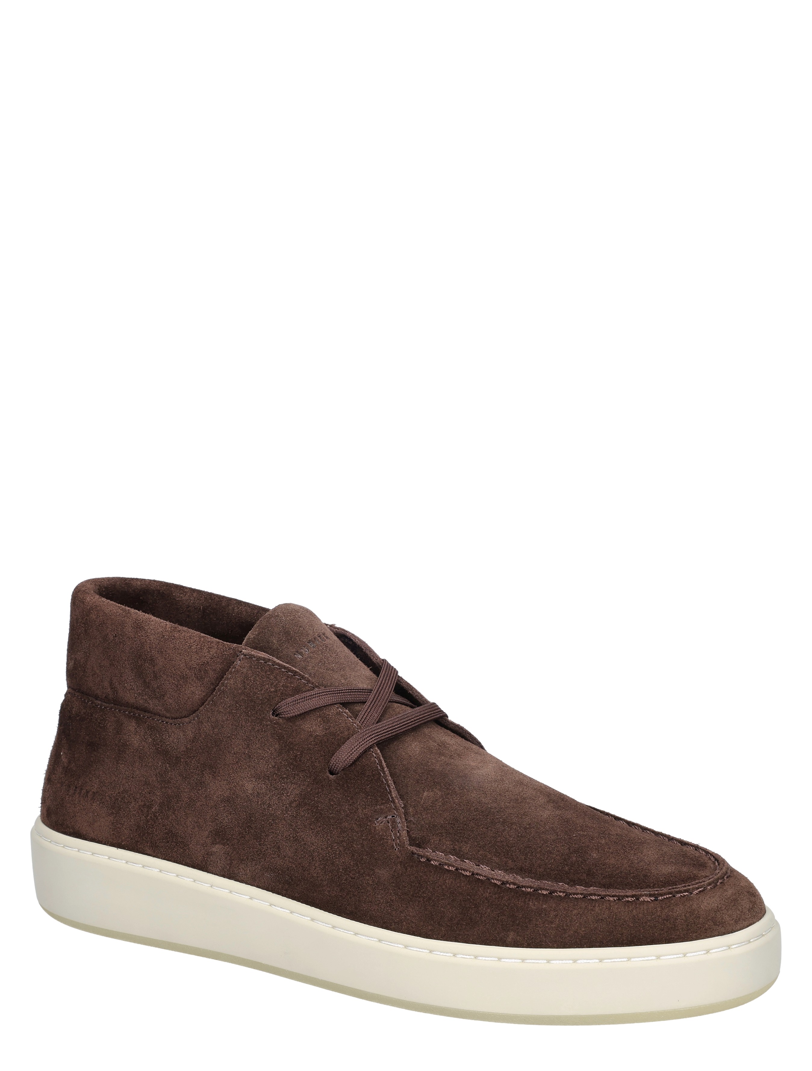 broek, bruine, suede, hoge enkel, sneaker