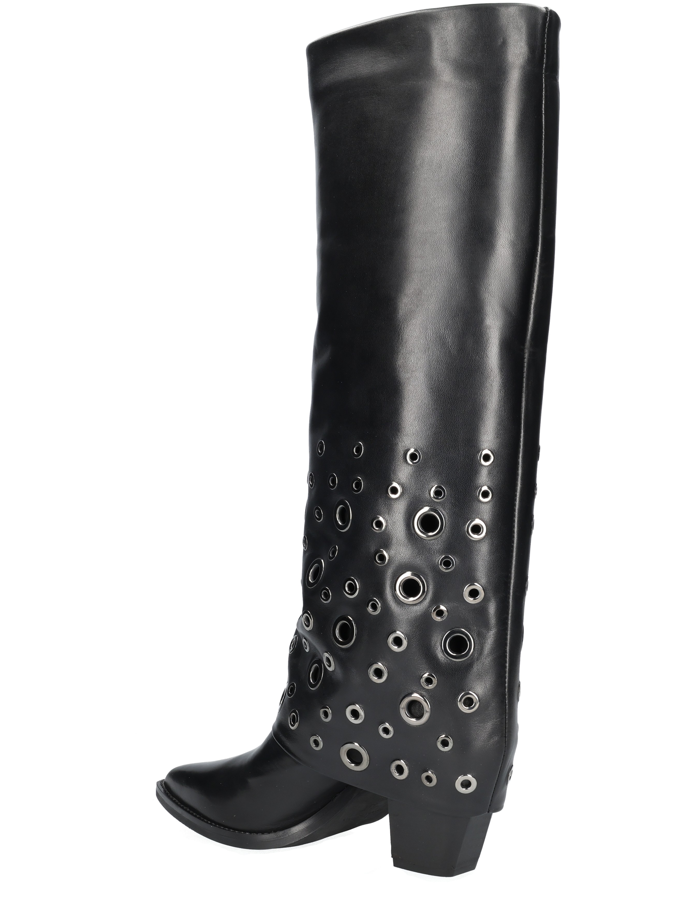 Julie Dee - MW543 Vitello Morbido Nero - Dames - Boots - Lange Laarzen - 49183_11_4