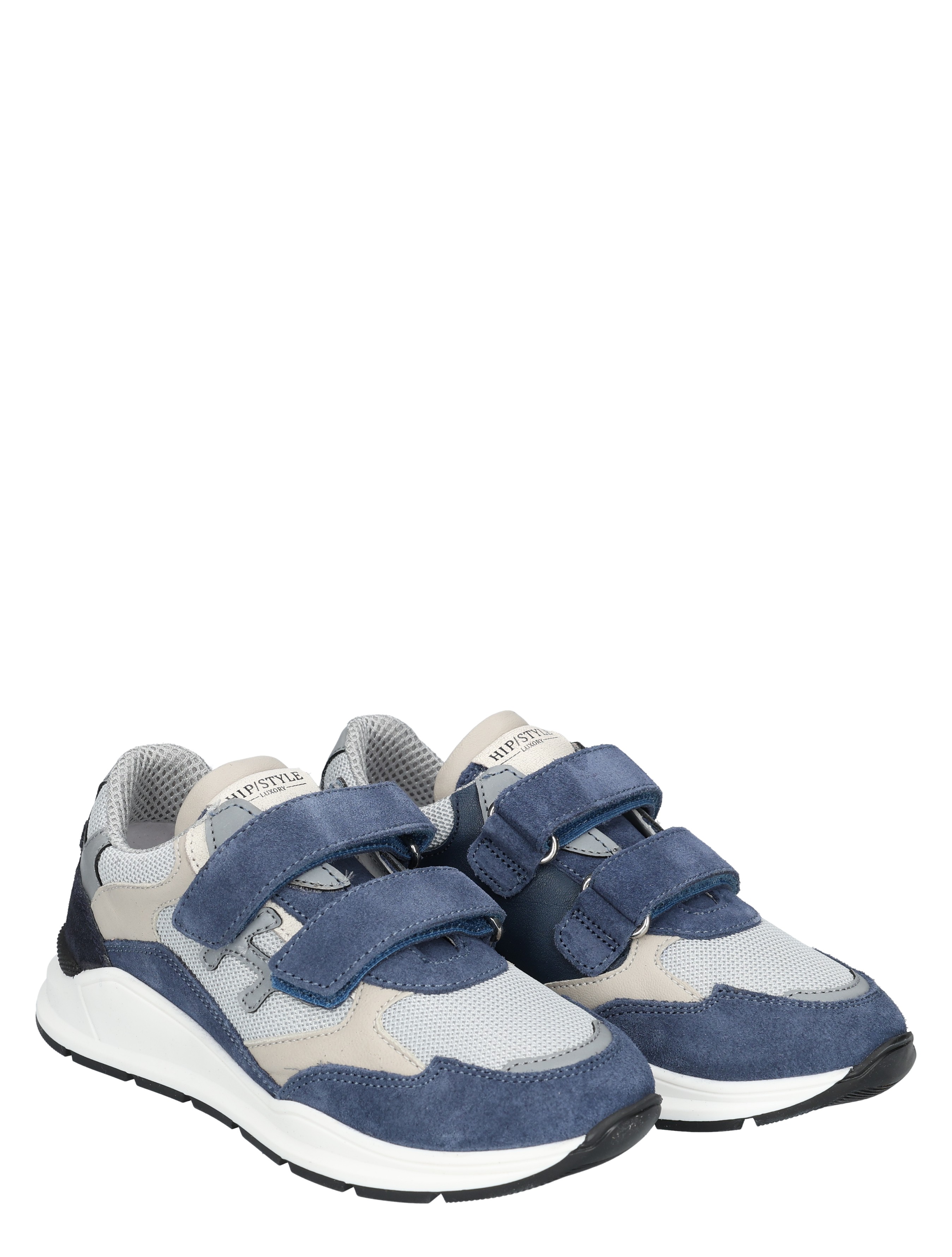 sneakers, blauw, klev strap, mesh stof, sportschoen