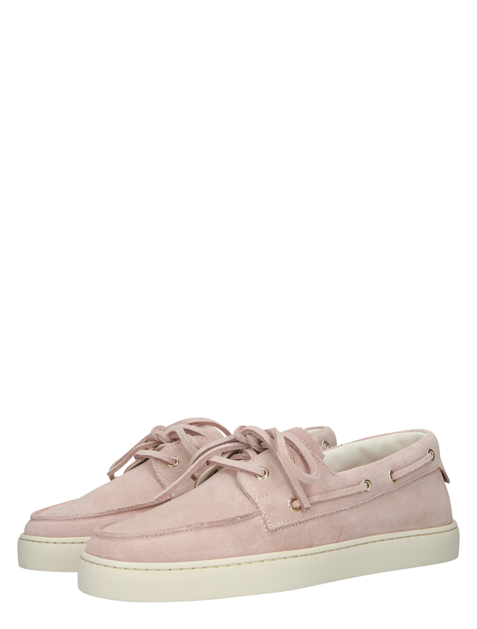 loafers, roze suède, crepe zool, veters, mocassin stijl