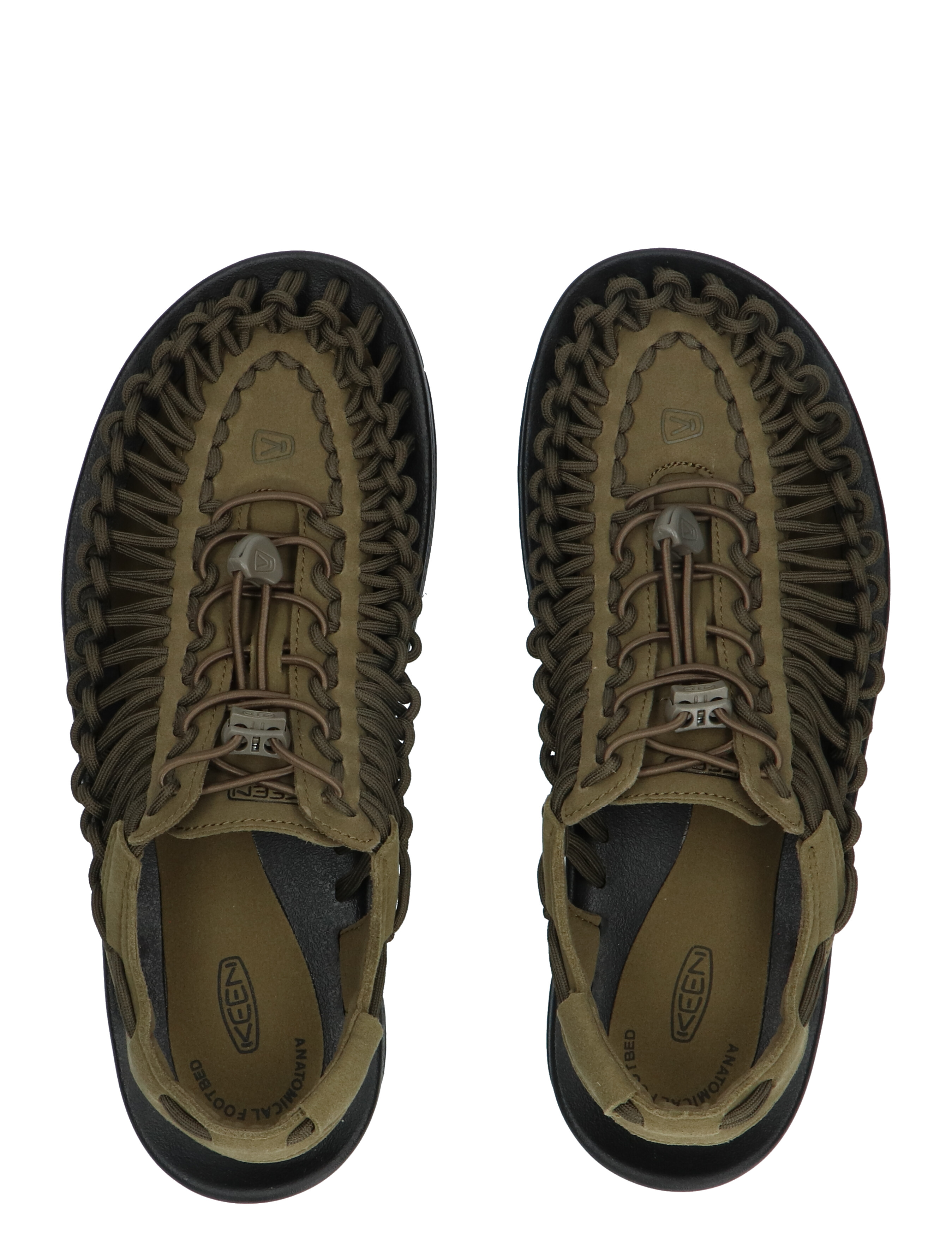 Keen Footwear - Uneek Original Open Air Sneaker Dark Olive Black - Heren - Sandalen - 37918_66_6