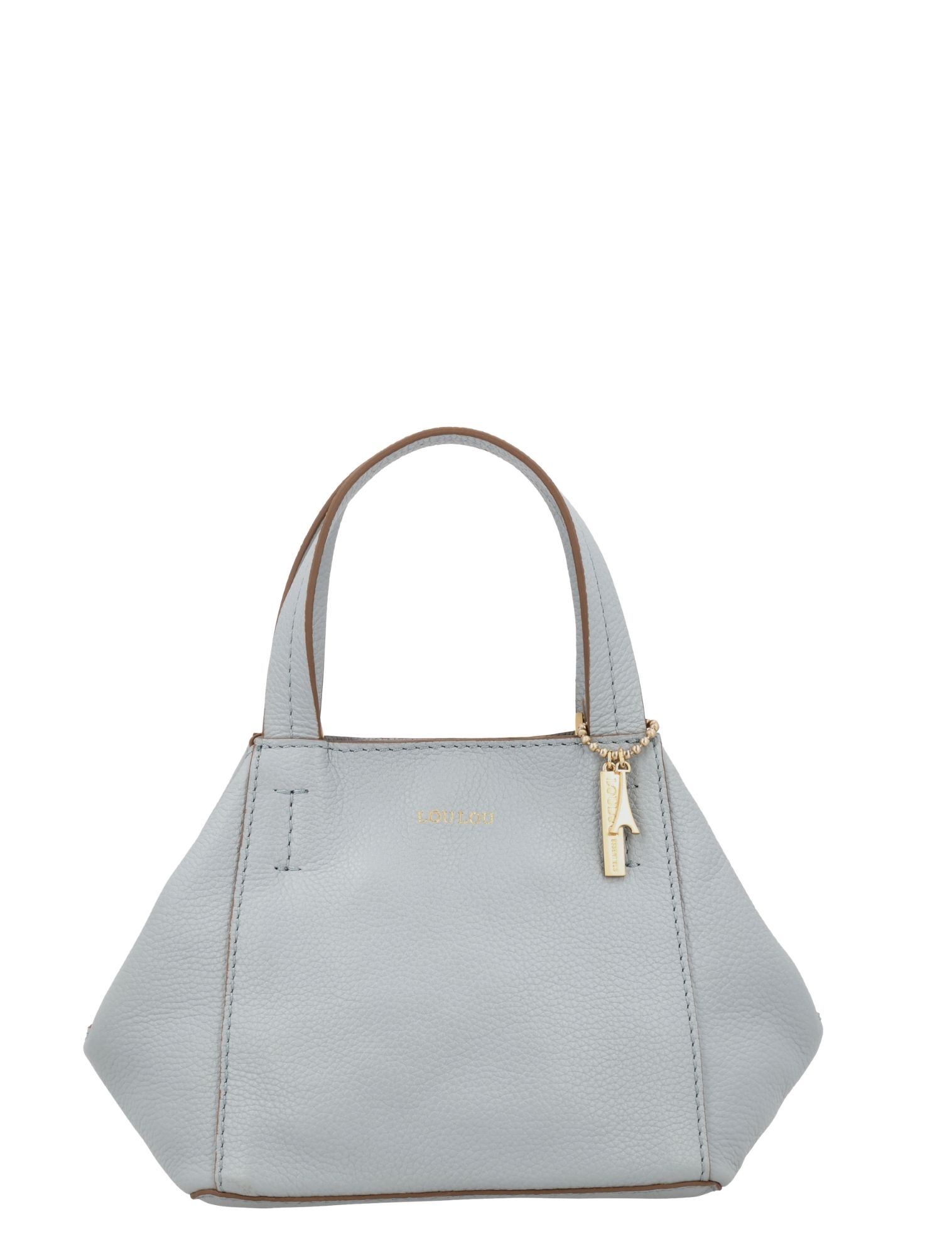 handtas, leren, grijs, tote, klinkerpas