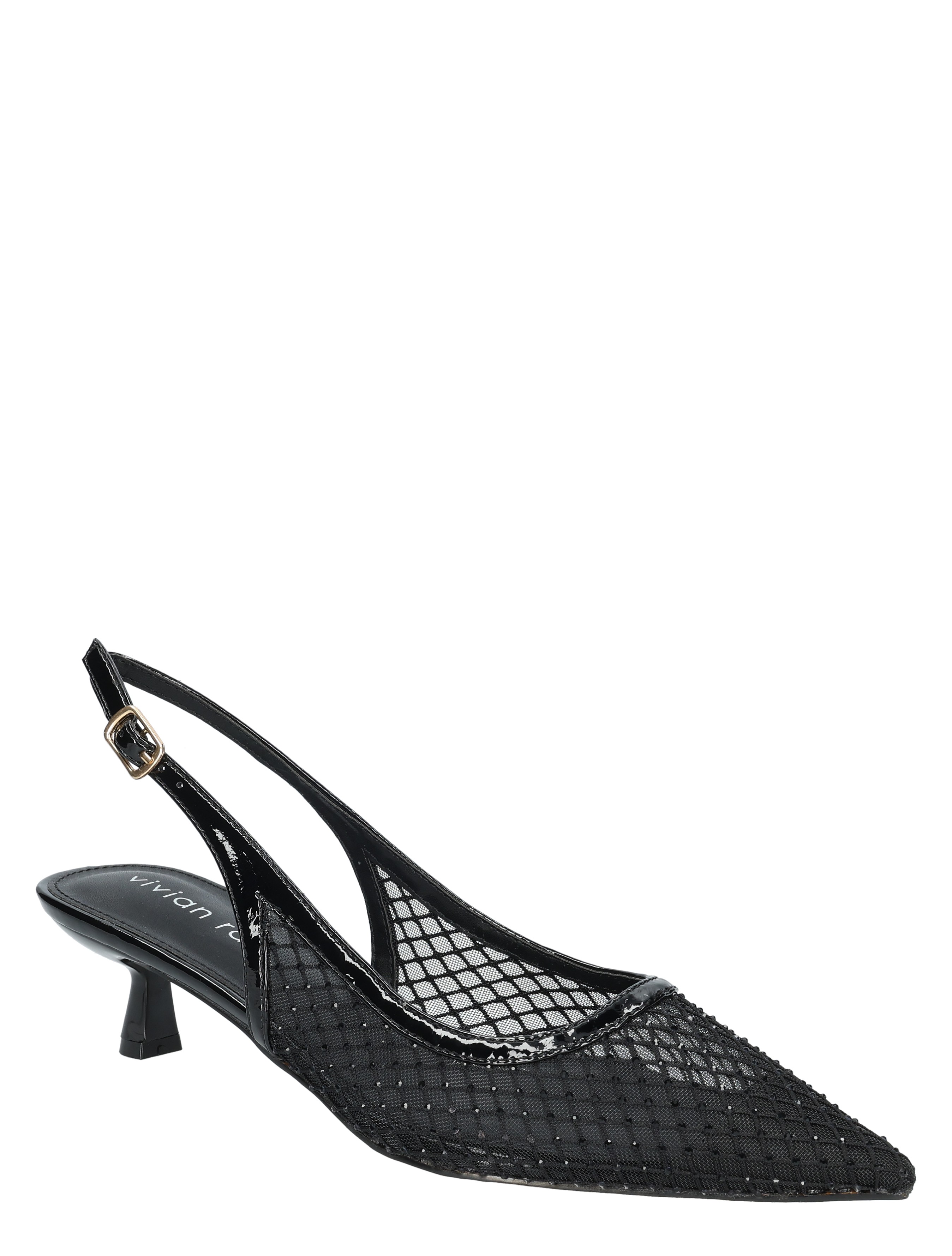 Vivian Ray - Zhou 2615022 Black Mesh - Dames - Slingbacks - 50207_11_3