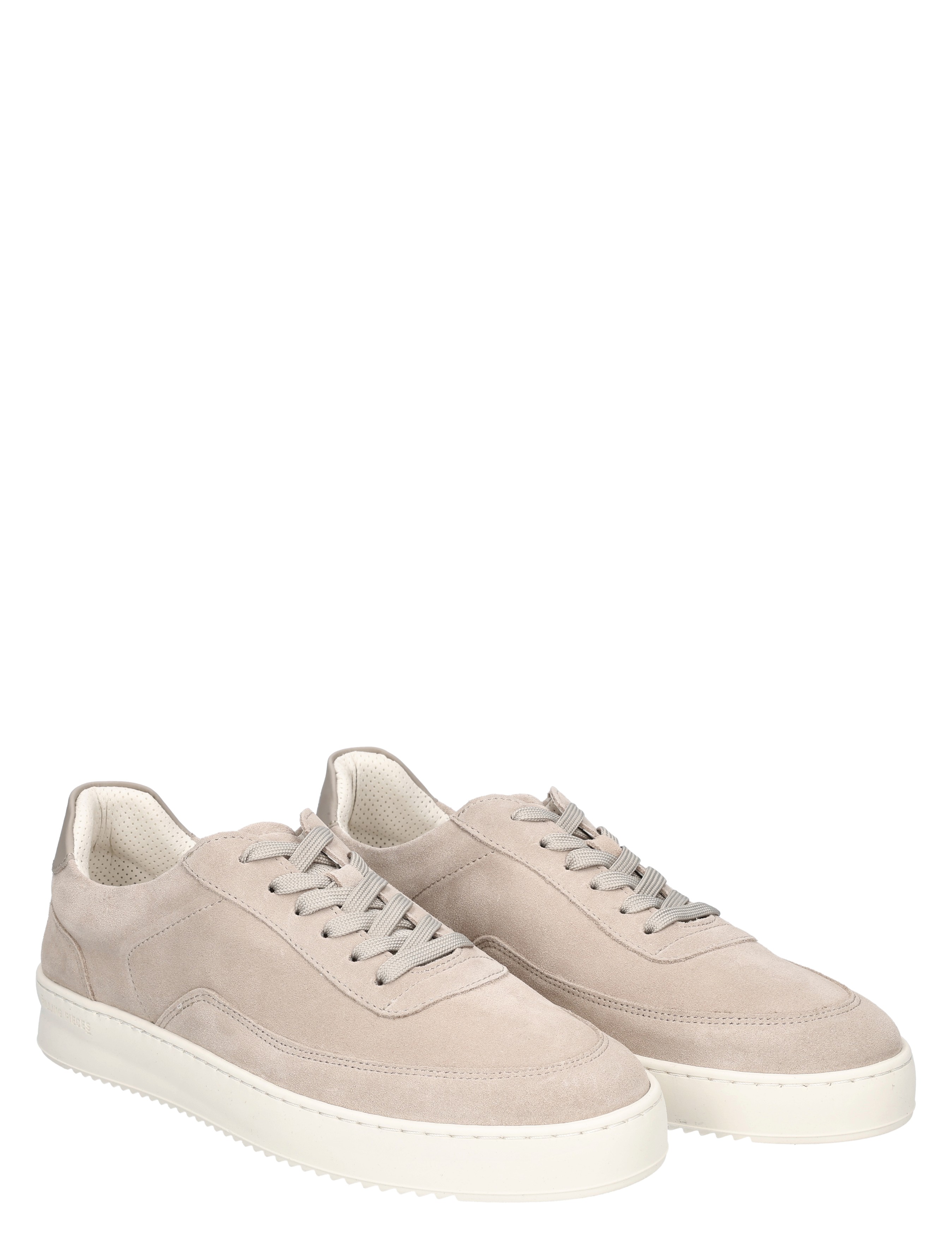 sneakers, veterschoenen, suède, taupe, witte zool