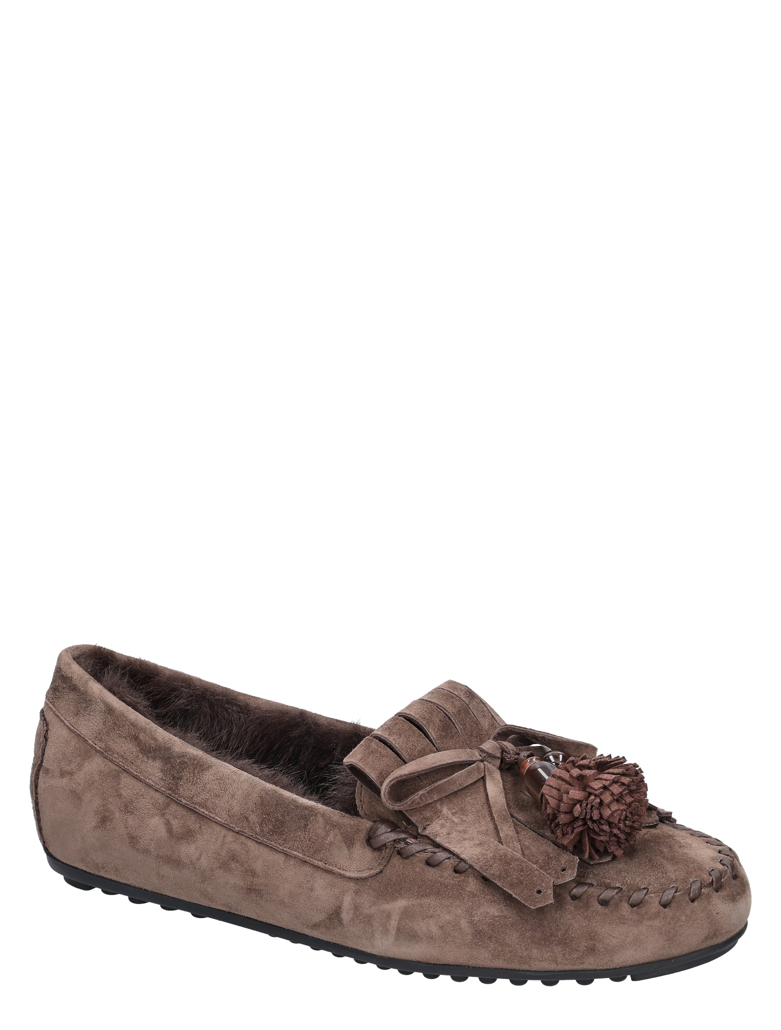 instapper, loafers, suede, pompom, fleece lining