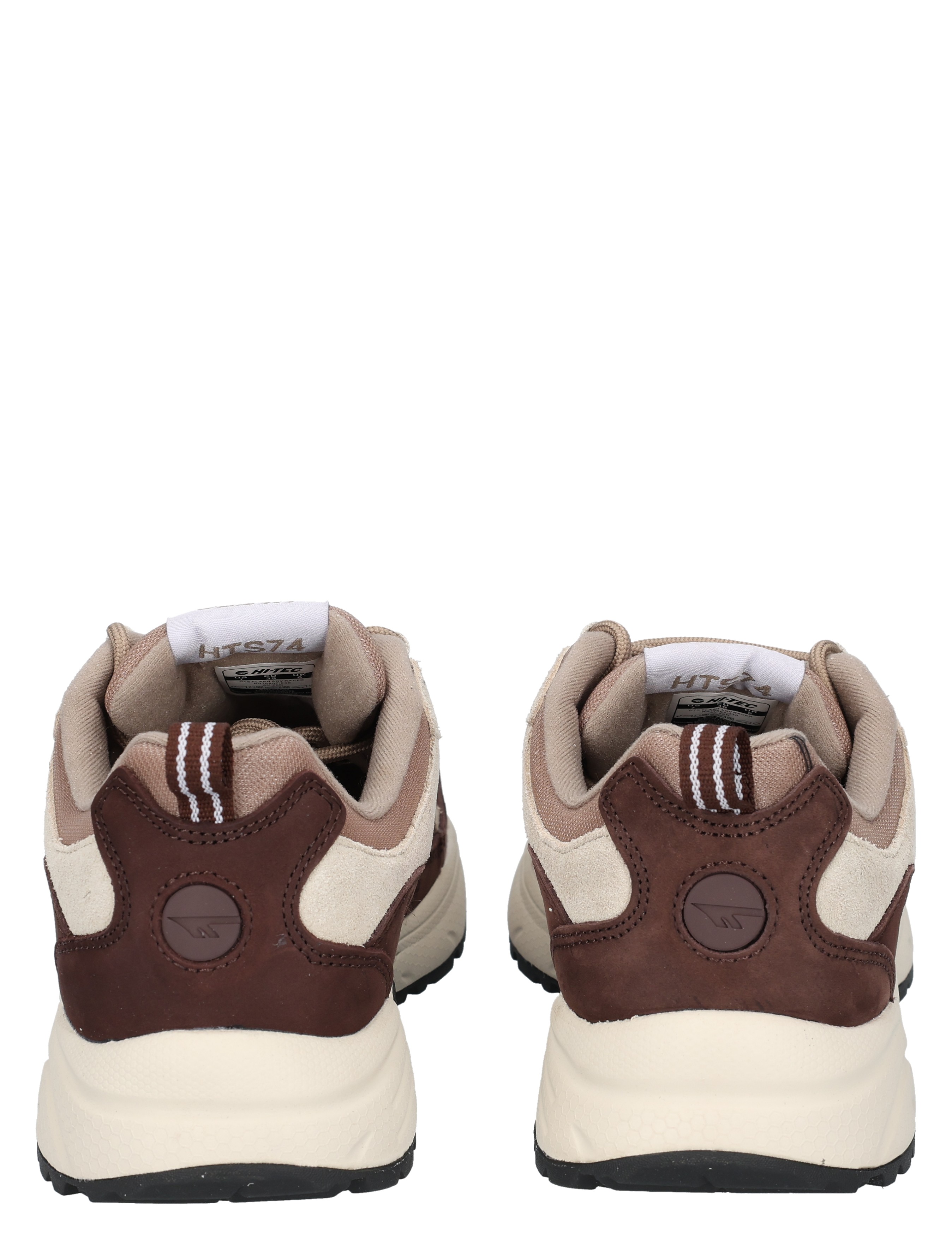 sneakers, athletic, brown, tan, back view