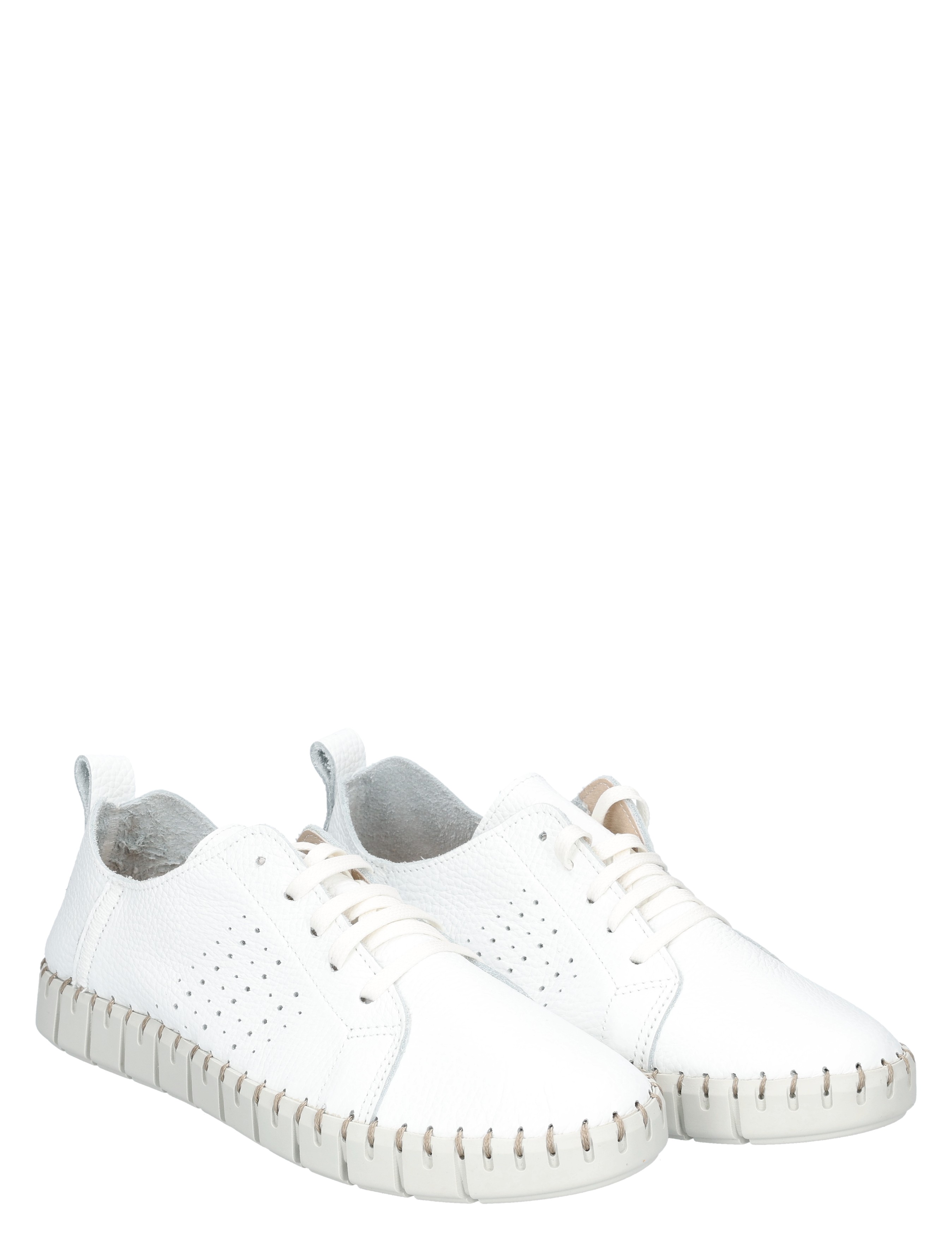 witte sneakers, perforaties, leren, sleehakloze, casual schoen