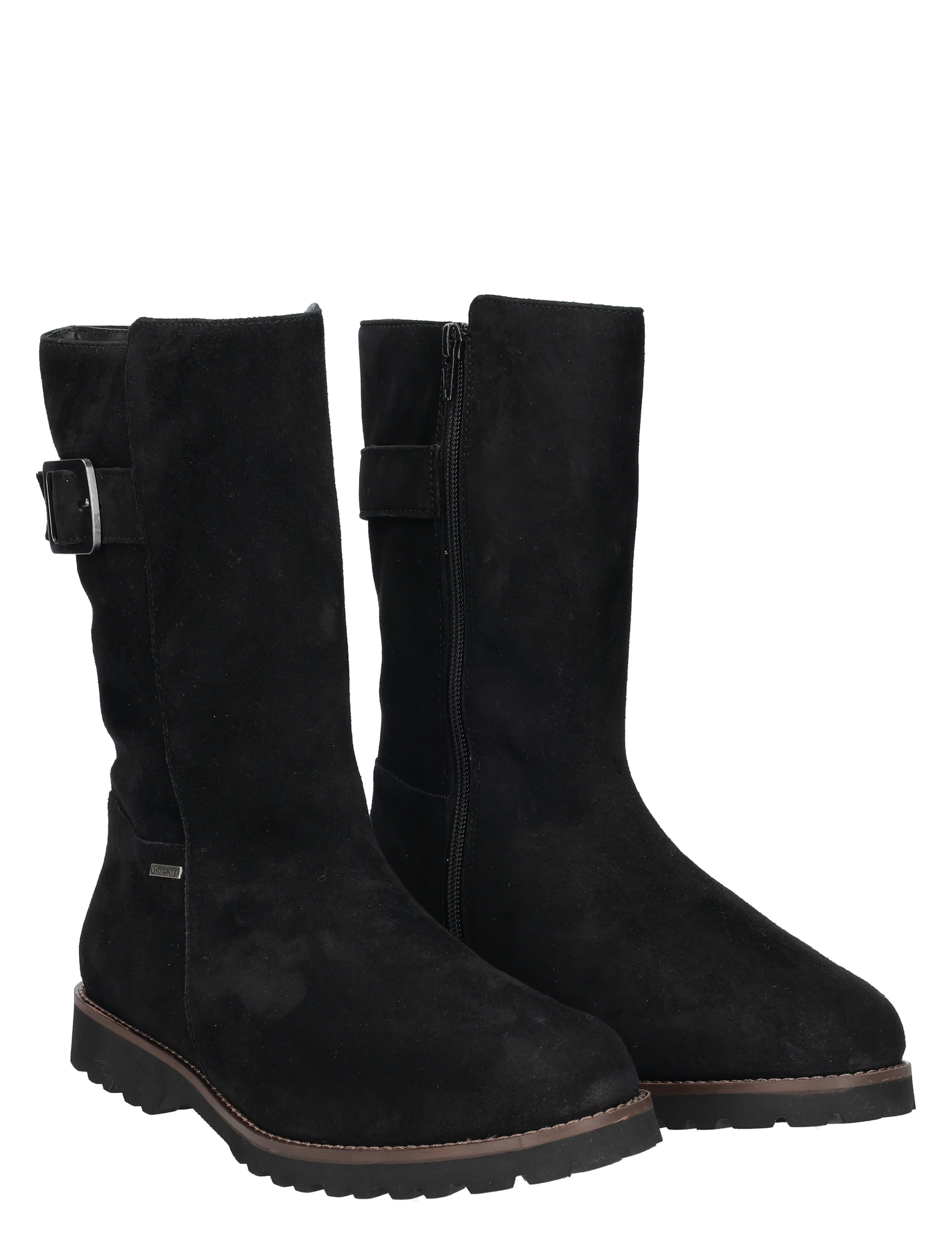 kelklaar, laars, zwarte, suede, rits/ritssluiting