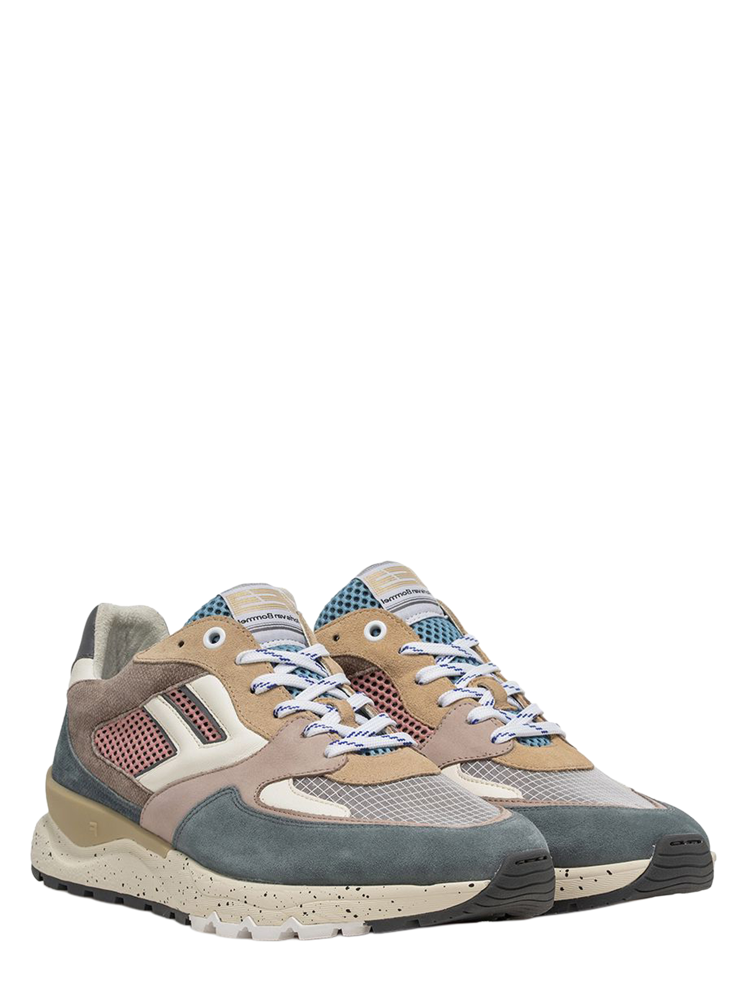 sneakers, mix-kleur, sportief, mesh, draagcomfort