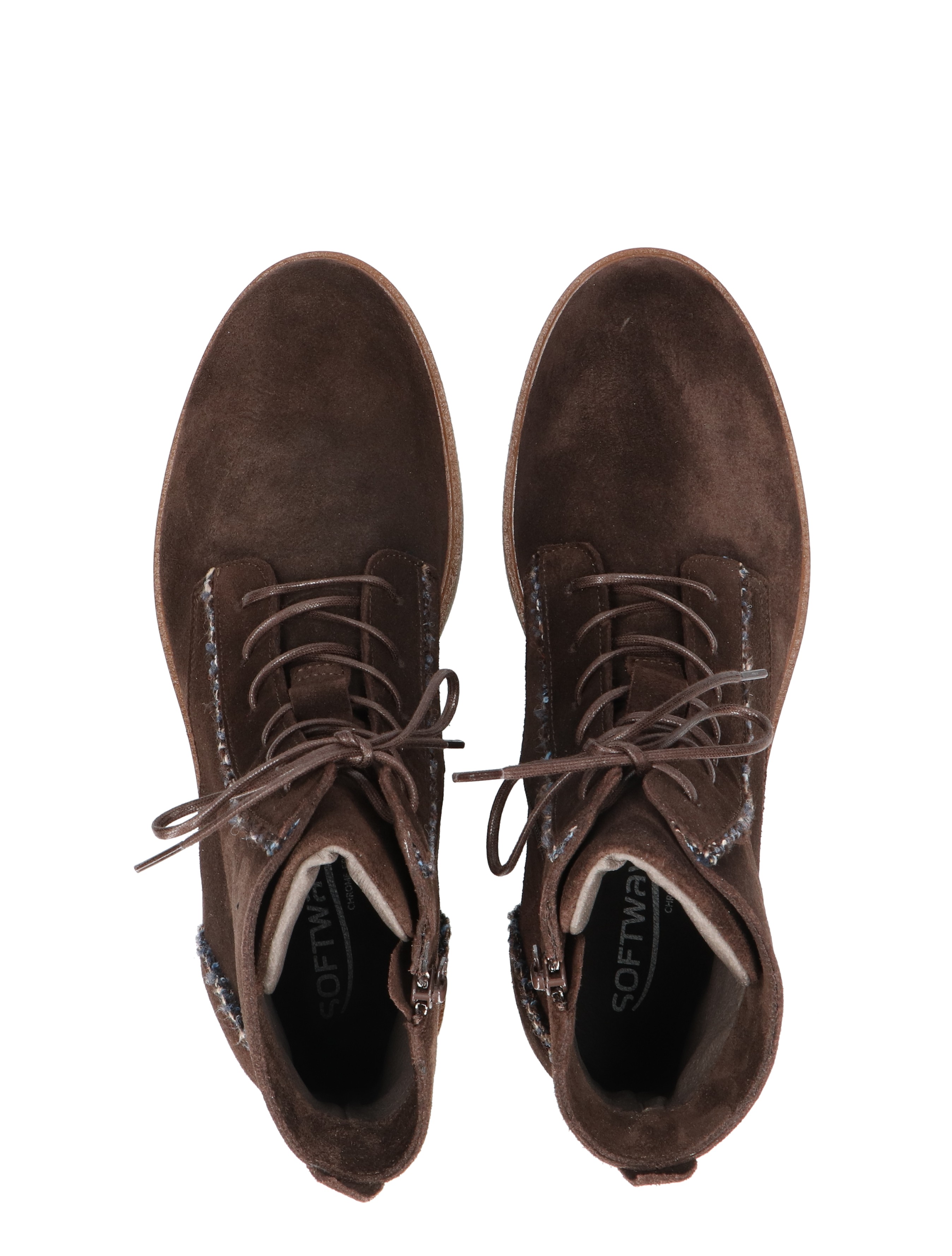 Softwaves - 9.23.03 002 Fondente Brown - Dames - Boots - Veter Boots - 48887_22_7