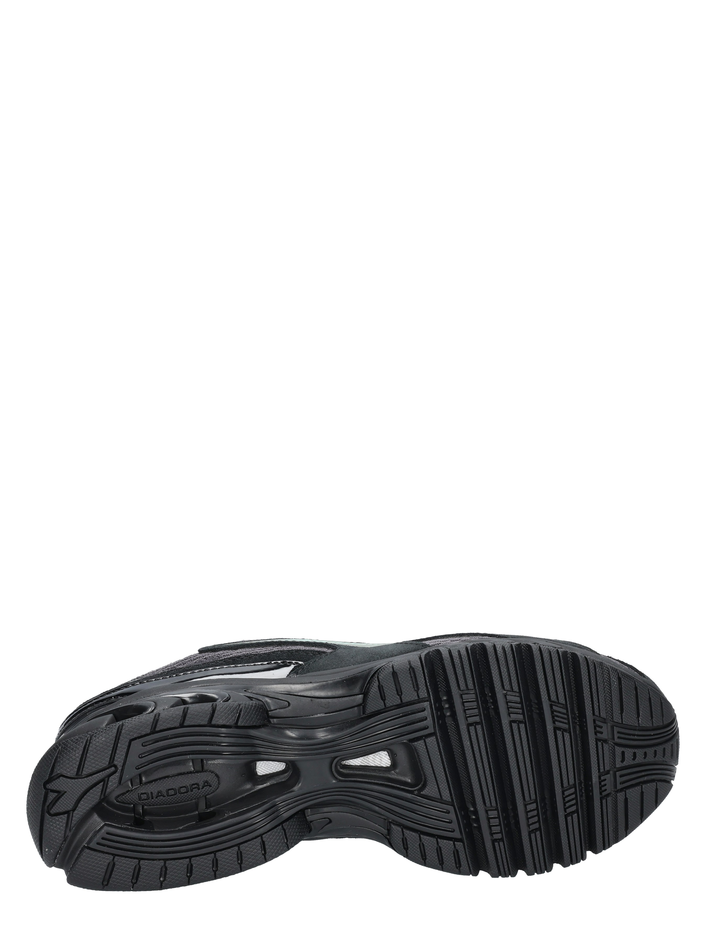 sneaker, zwart, rubberzool, athletisch, platformzool