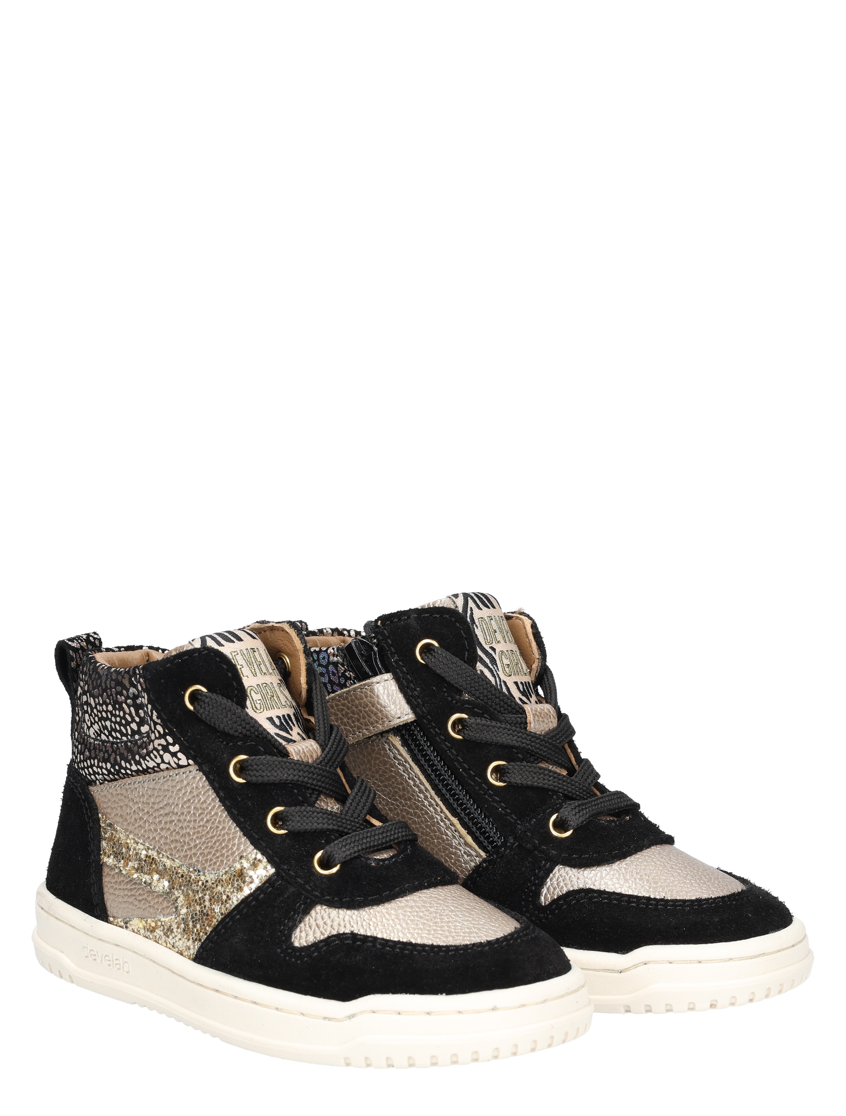 Develab - 41922 999 Black Combi Fantasy - Meisjes - Lage Sneakers - Sneakers - 49244_11_5