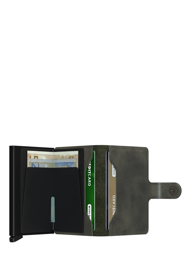 Secrid - Miniwallet Vintage Olive Black - Dames - Heren - Pasjeshouders - Pasjeshouders - 37675_66_03