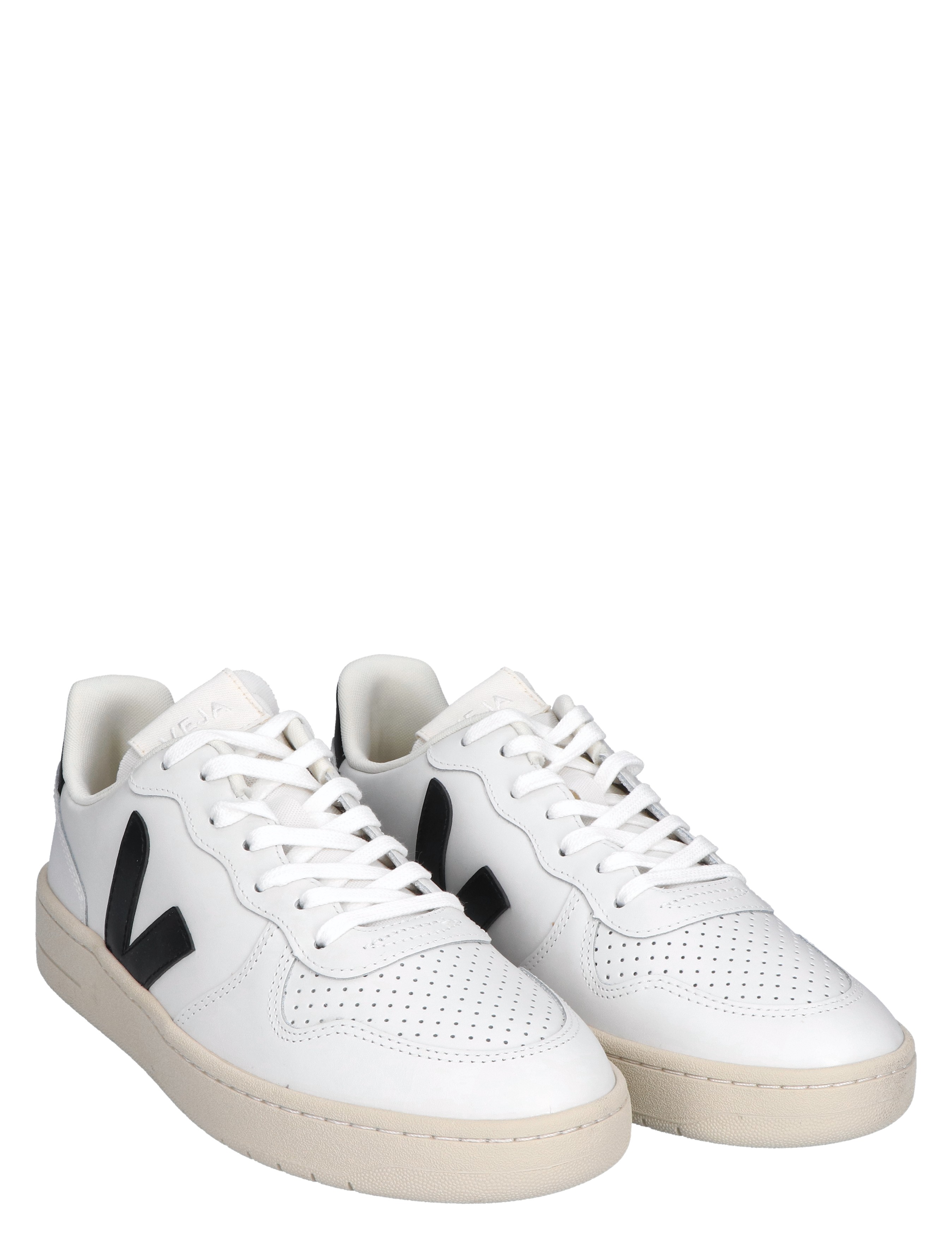 V-10 Prime Mens Leather White Black