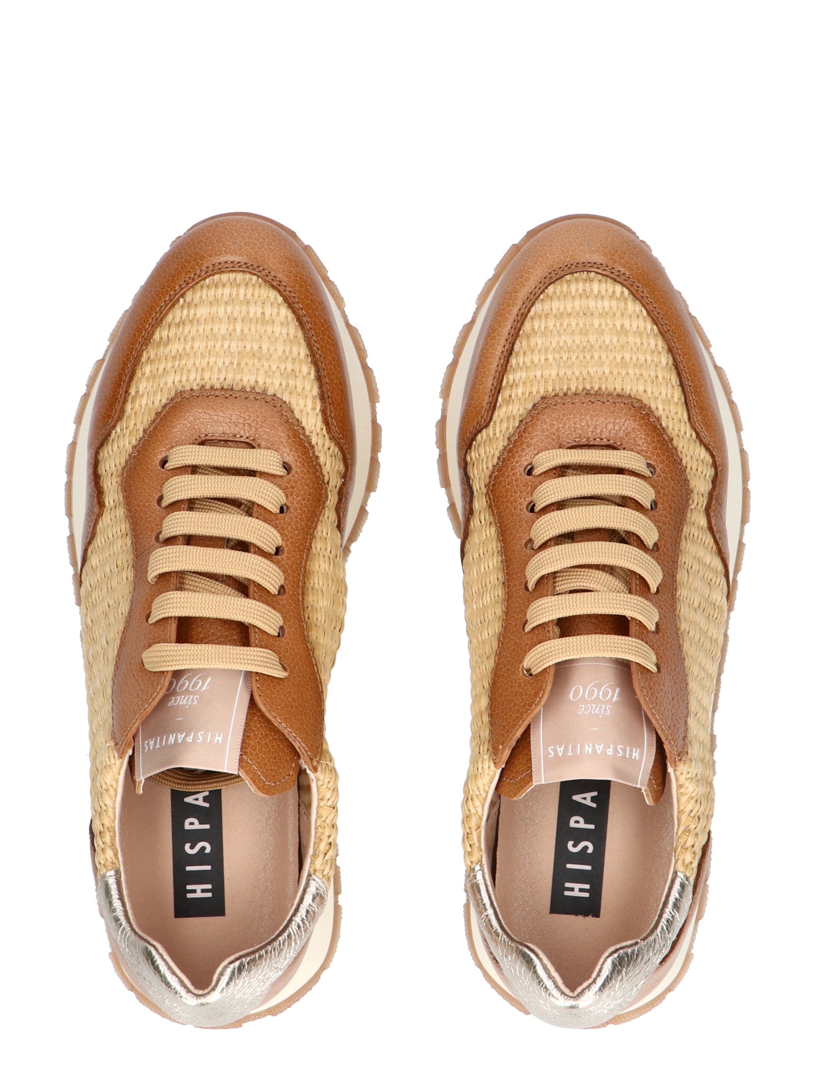 Hispanitas - RHV254045 Rafia Natural Brown - Sneakers - Dames - Lage Sneakers - 47392_72_7