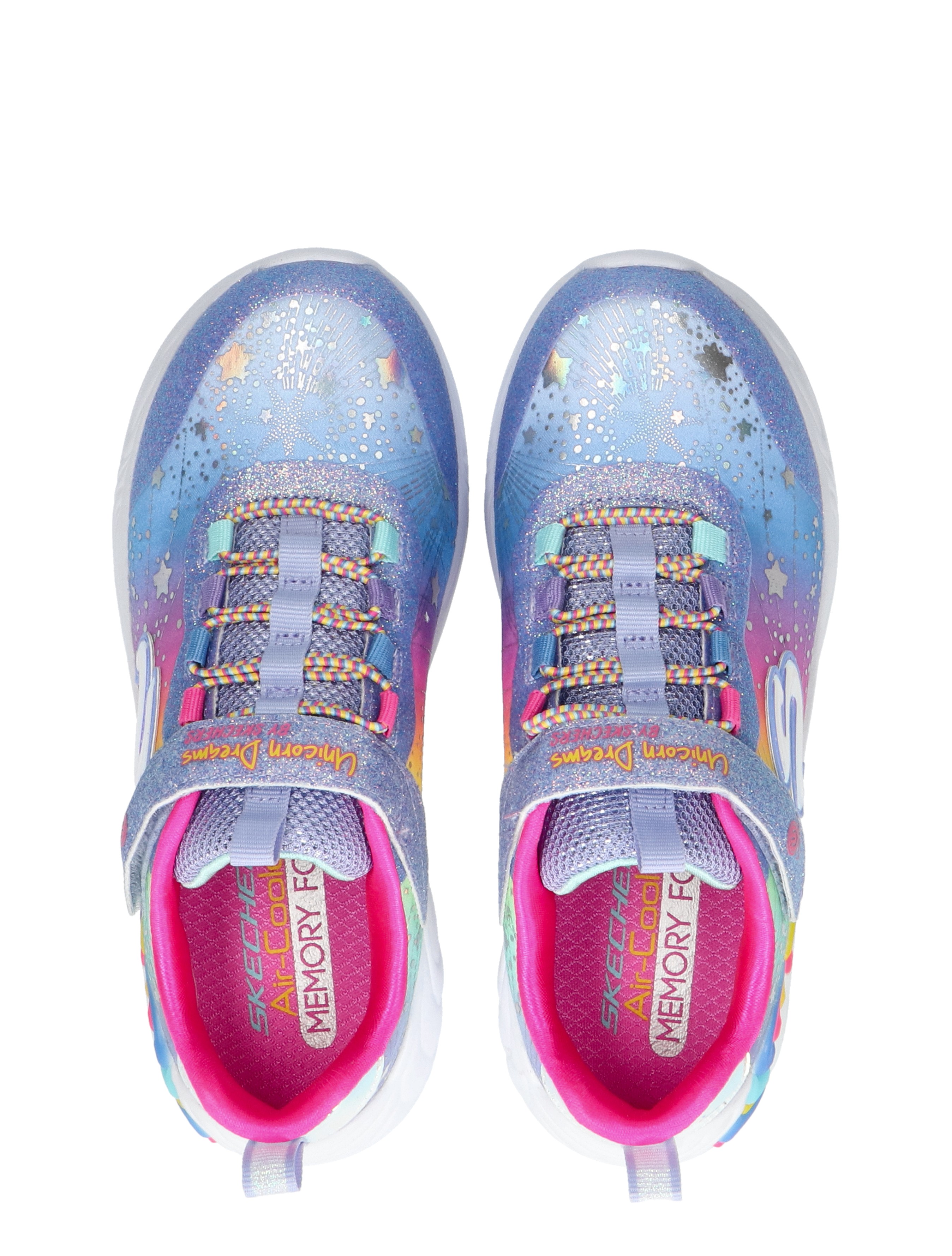 Skechers - S-Lights Unicorn Dreams Blue Metallic - Meisjes - Lage Sneakers - Sneakers - Klittenbandschoenen - 45254_48_7