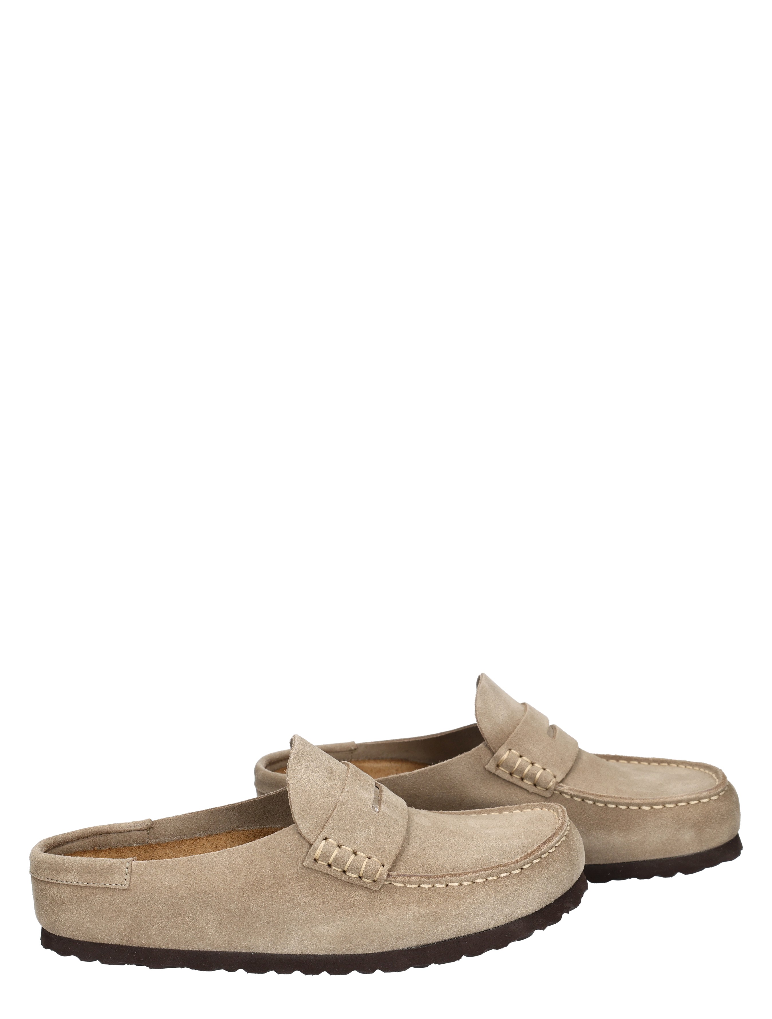 Birkenstock - Naples Wrapped Suede Suede Taupe Narrow - Dames - Loafers - 49861_77_6