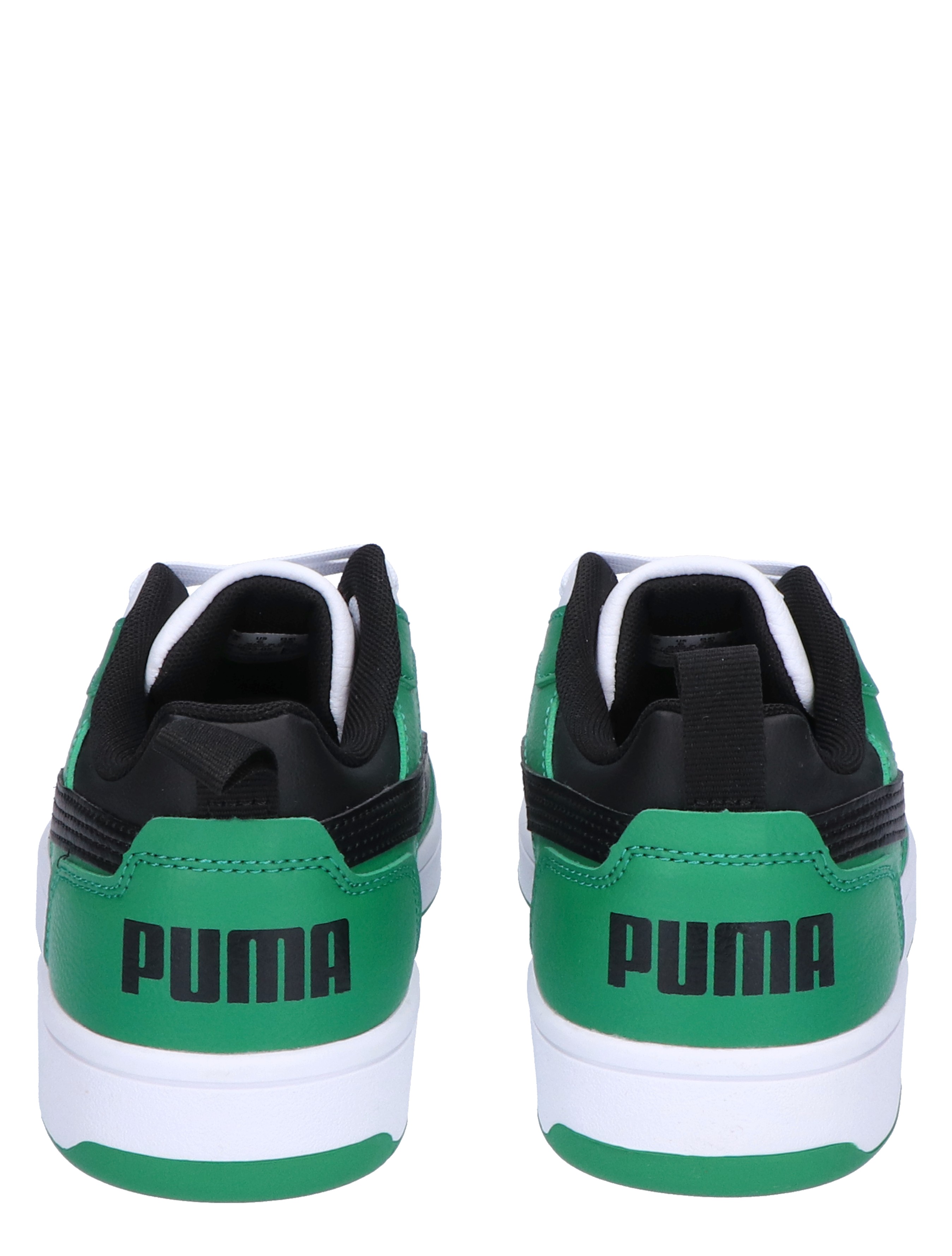 Puma - Rebound V6 Low White Black Green - Meisjes - Jongens - Sneakers - Lage Sneakers - Lage Sneakers - Sneakers - 46451_86_6