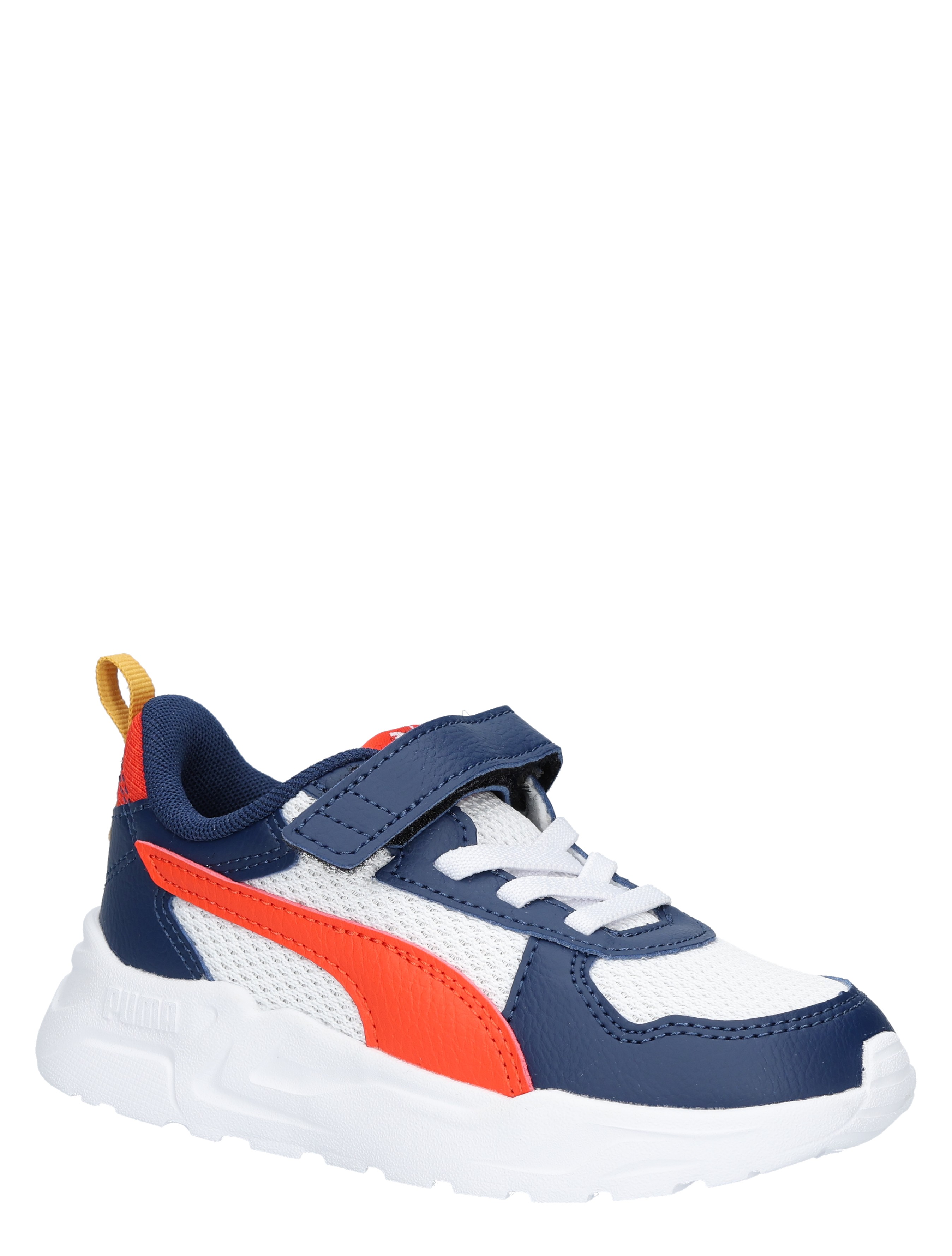 Puma - Trinity Velcro White Red - Meisjes - Jongens - Sneakers - Lage Sneakers - Lage Sneakers - Sneakers - 48090_84_3
