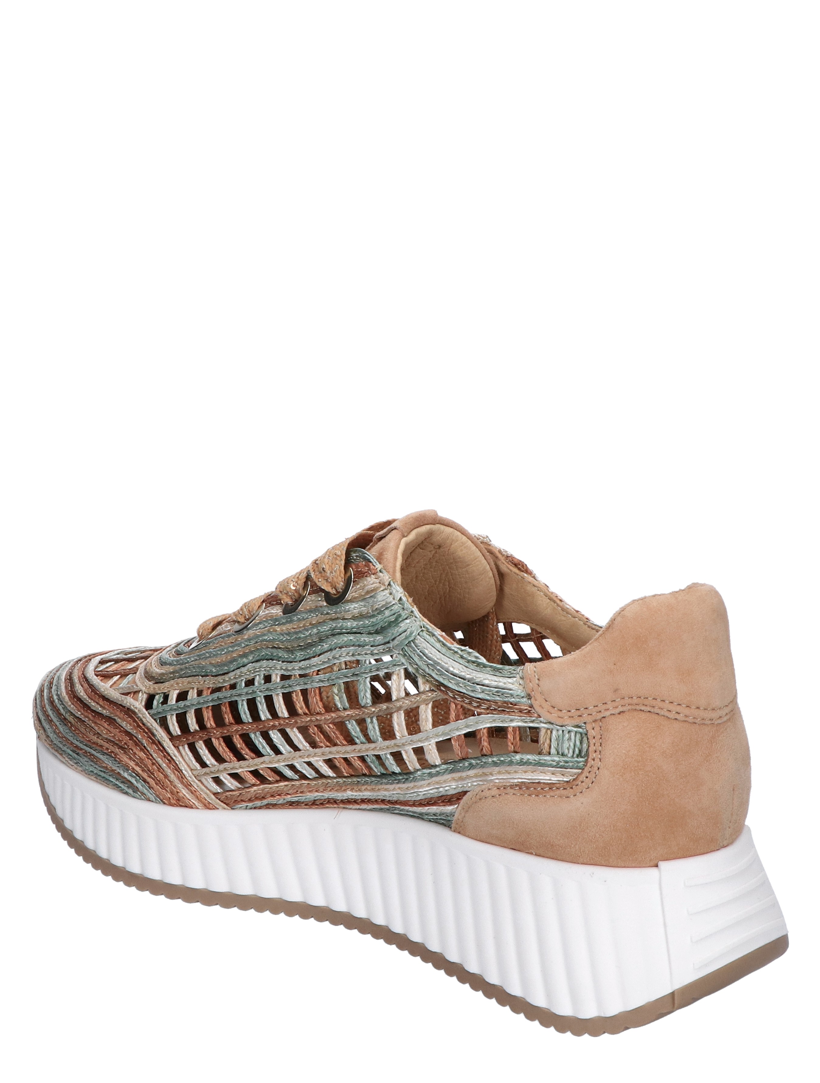 Softwaves - 8.95.01 016 Rafia Multi Noisette - Dames - Veterschoenen - Casual Veterschoenen - 47456_76_4