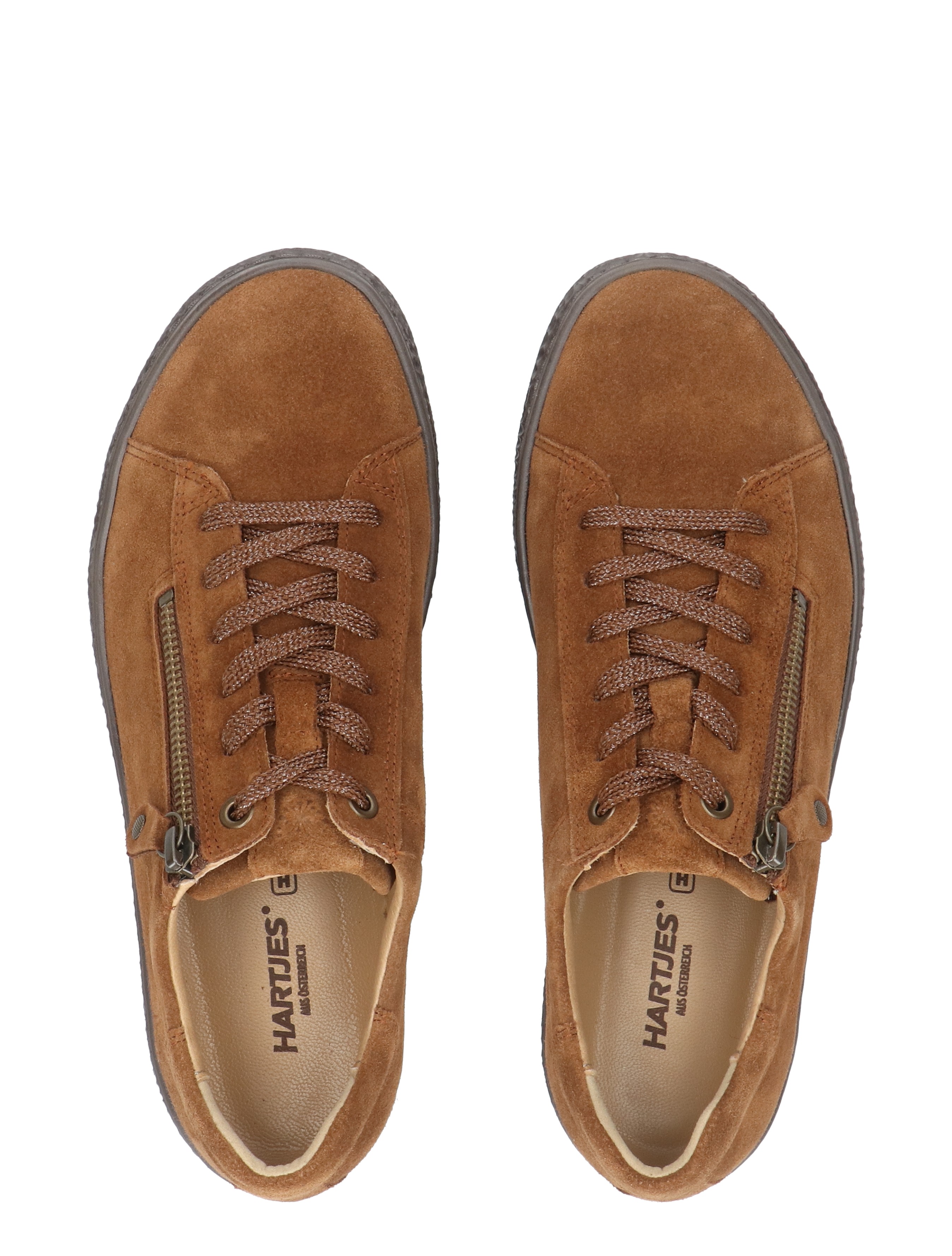 bruin, suede, laarzen, veters, rits