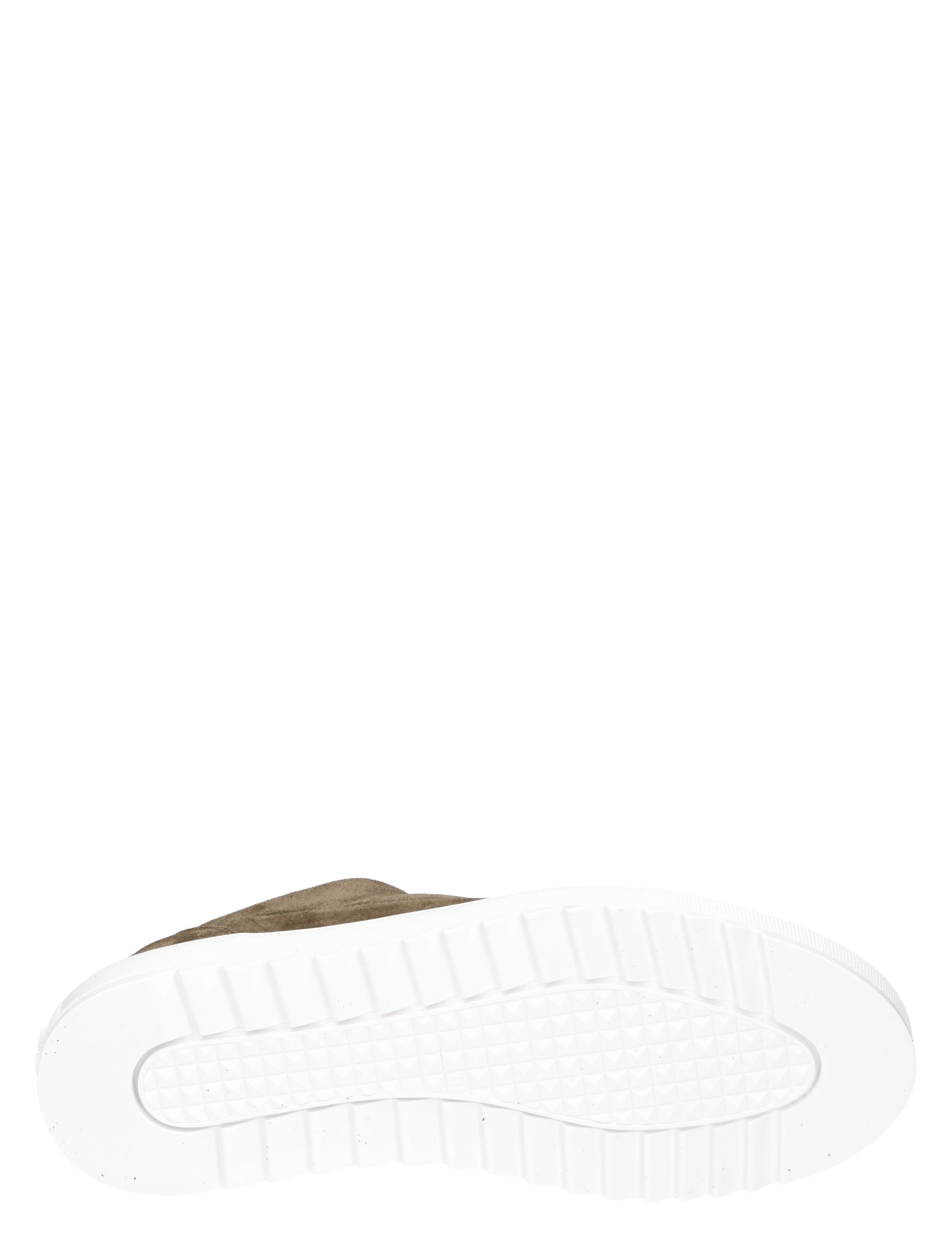 sneaker, wijdzijdig, witte zool, suede, plat gespiks