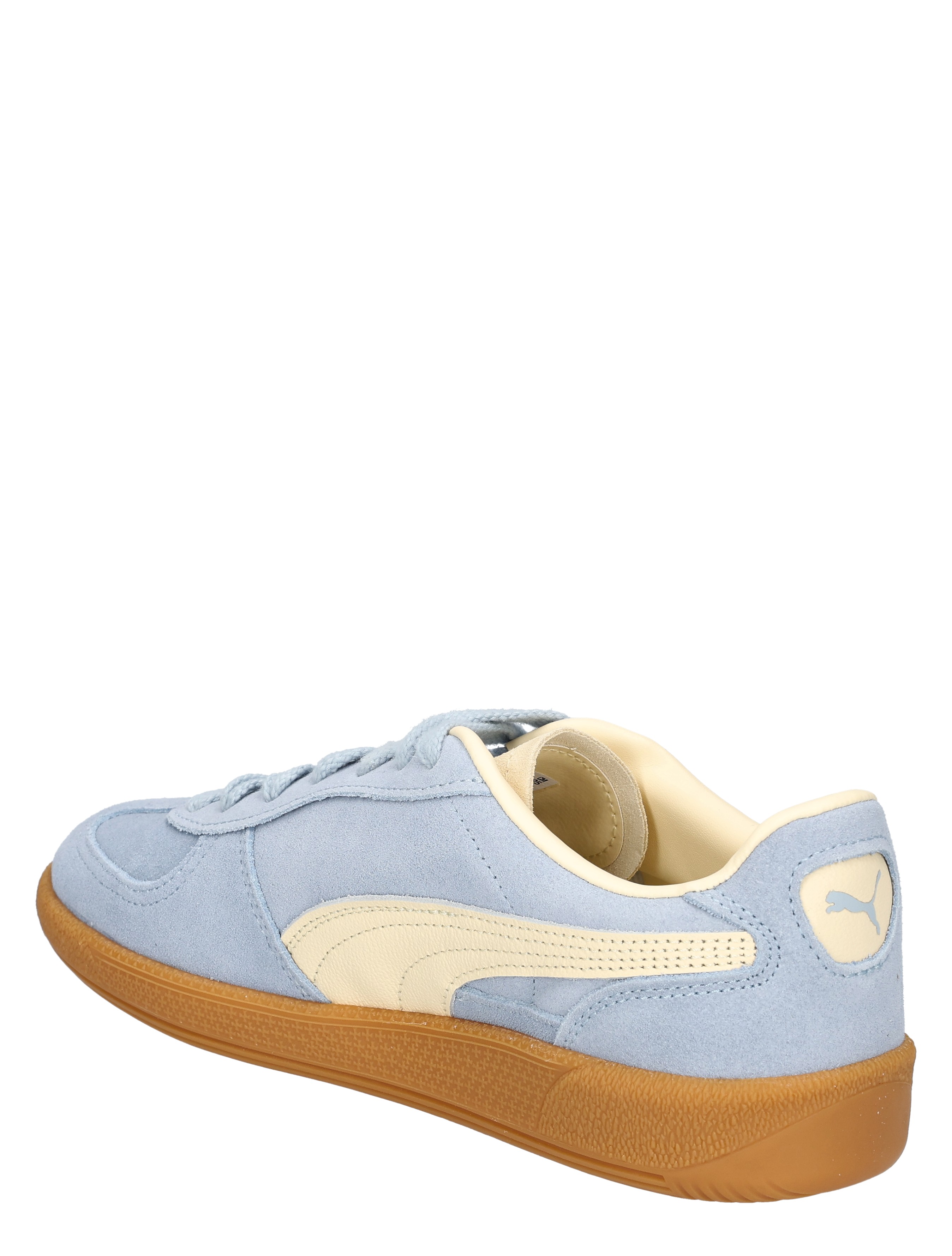 sneaker, canvas, blauw, gumzool, puma logo