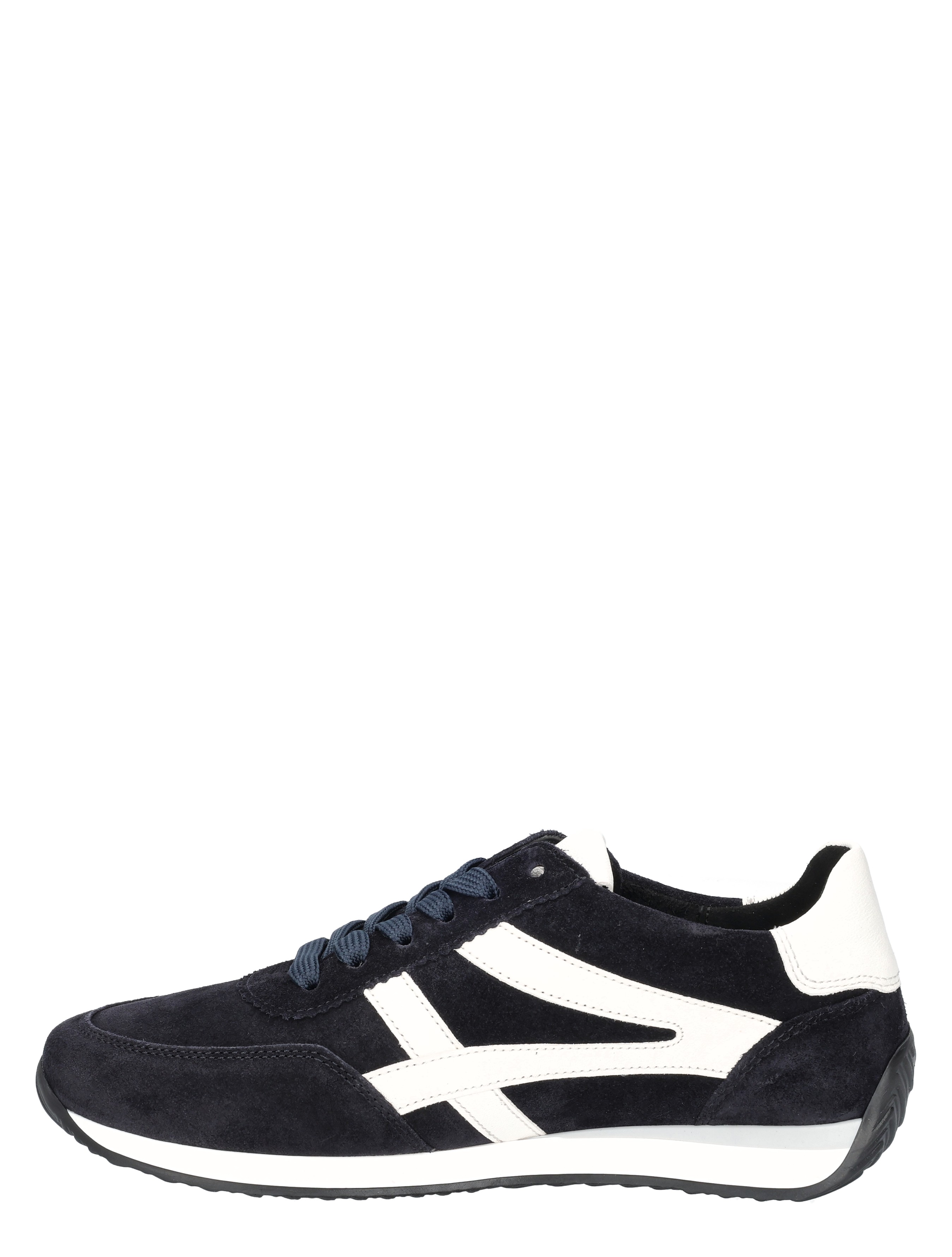 sneaker, hoge zool, suede, donkerblauw, witte accenten