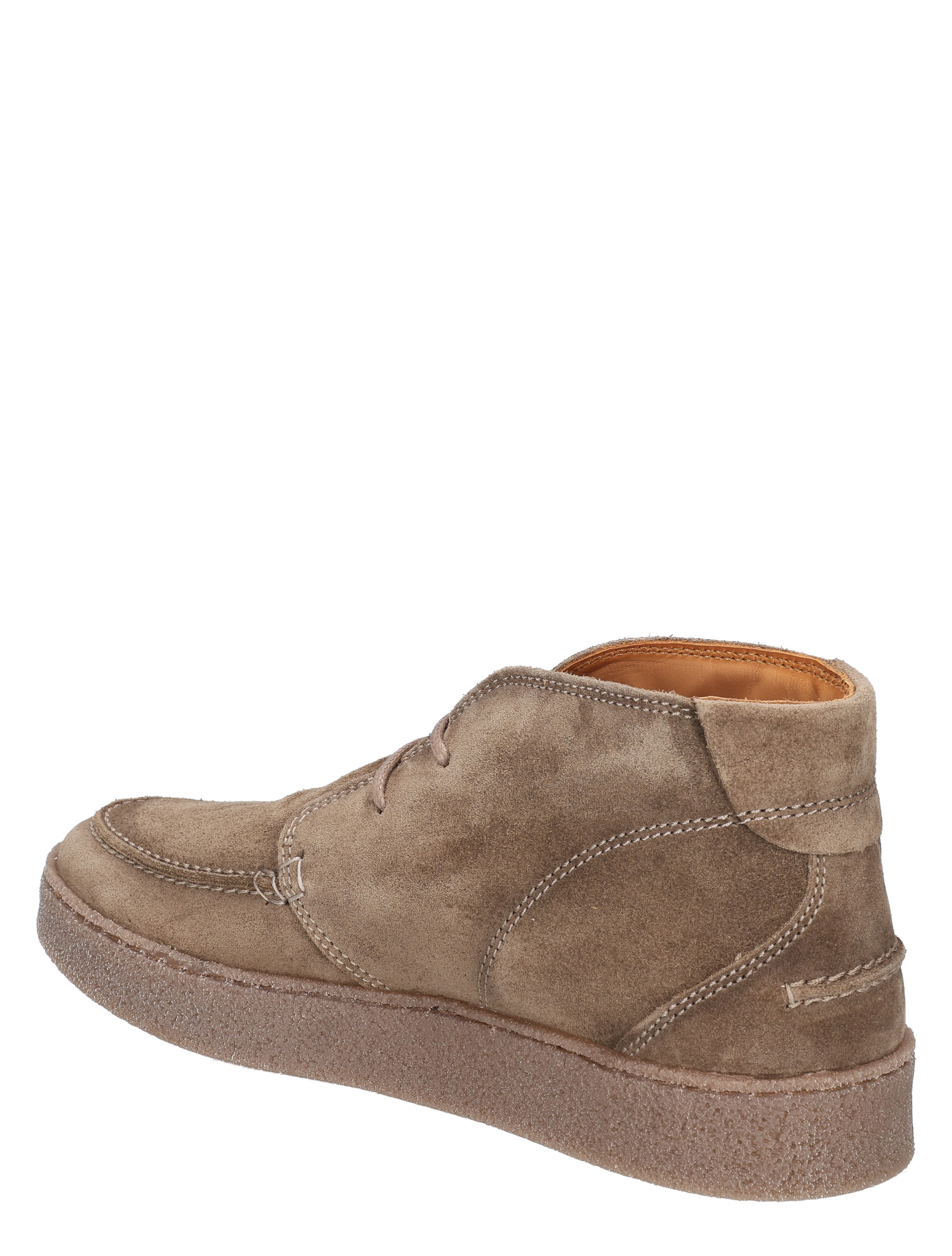 suede, boot, ankle, stitching, brown