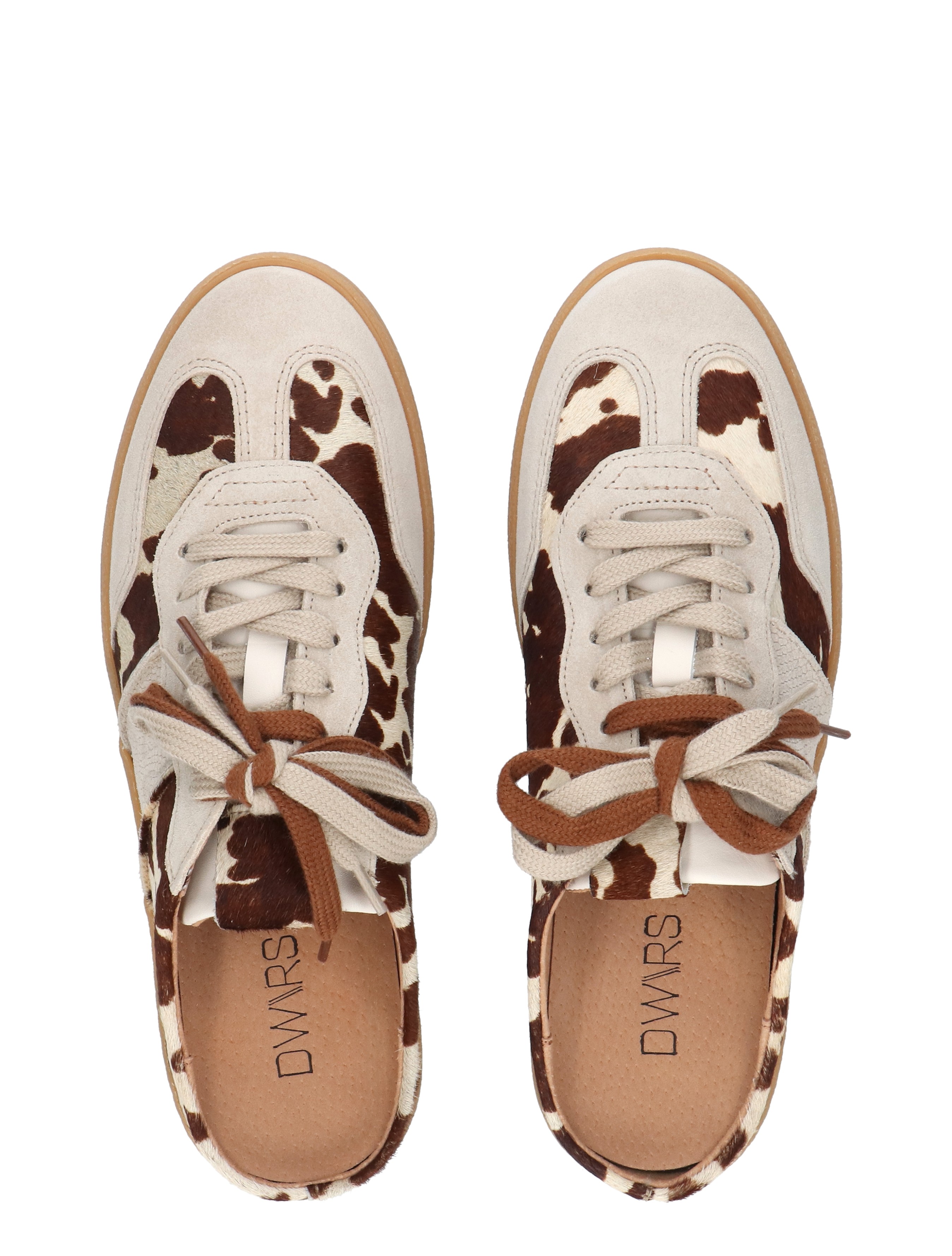 DWRS Label - Nome Cowhair B11850-02 8358 Sand White - Dames - Muiltjes - 51886_82_7