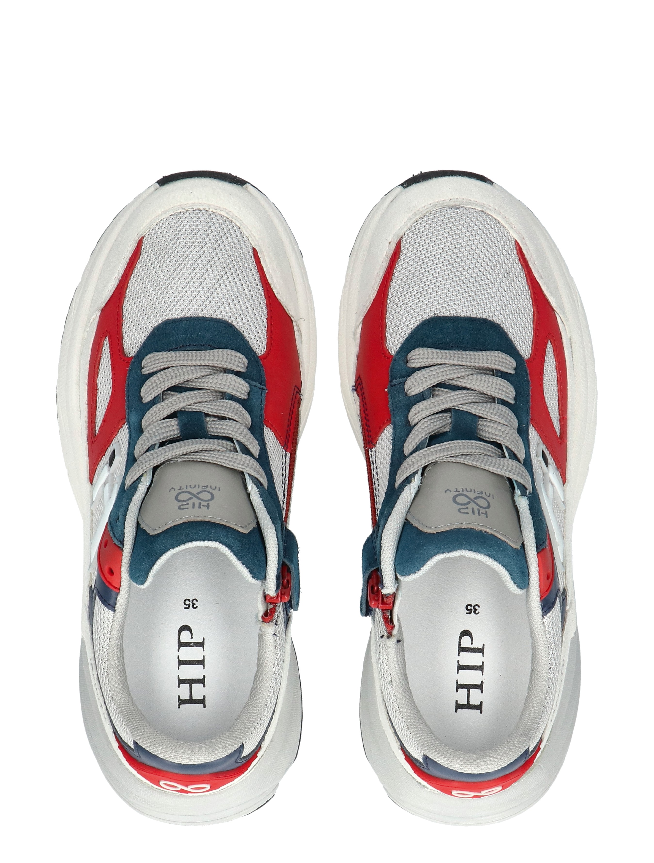 Hip - H1667 Red Combi - Sneakers - Lage Sneakers - Jongens - 50588_84_7