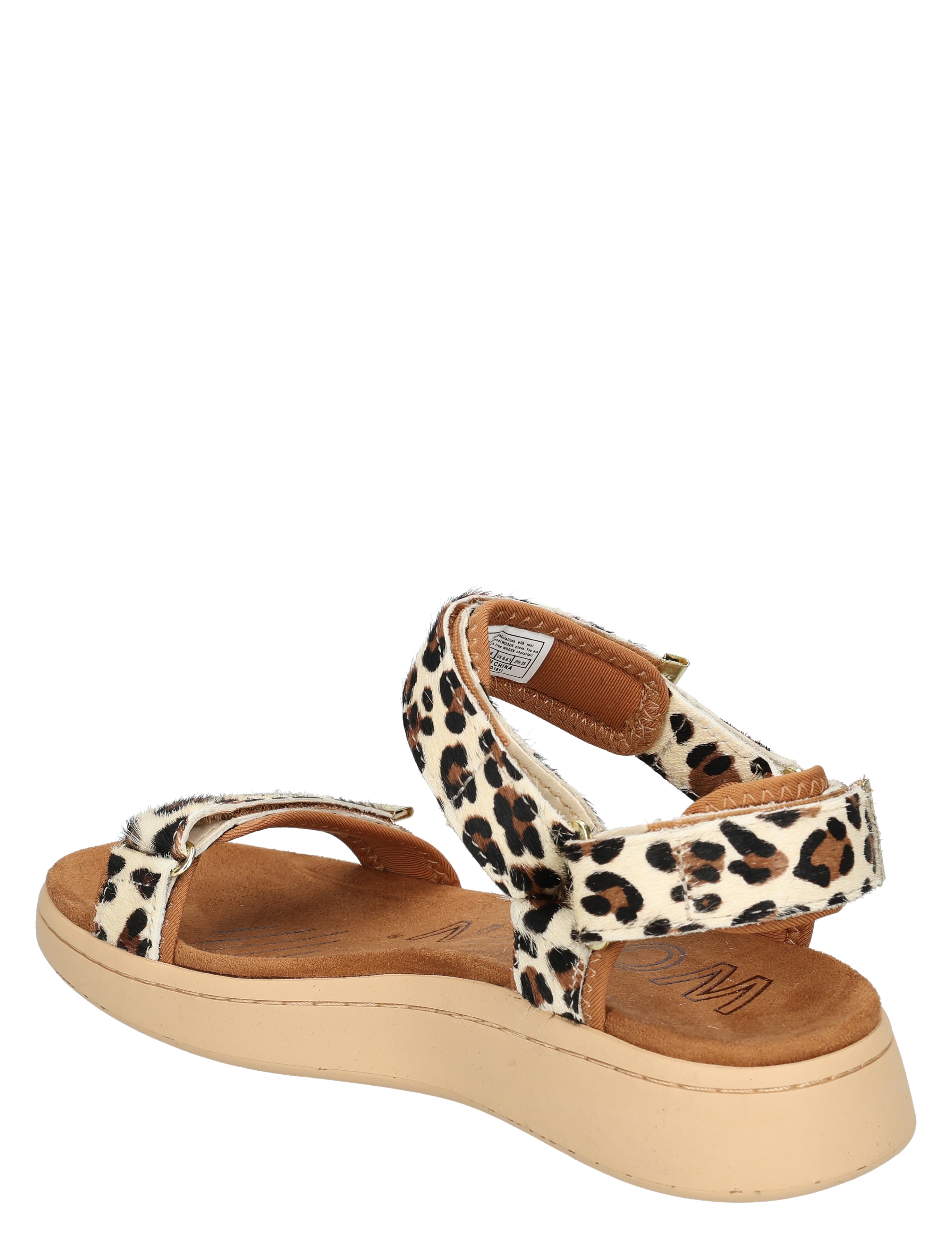 sandalen, leo print, platform, sandalen met klittenband, plattenzool