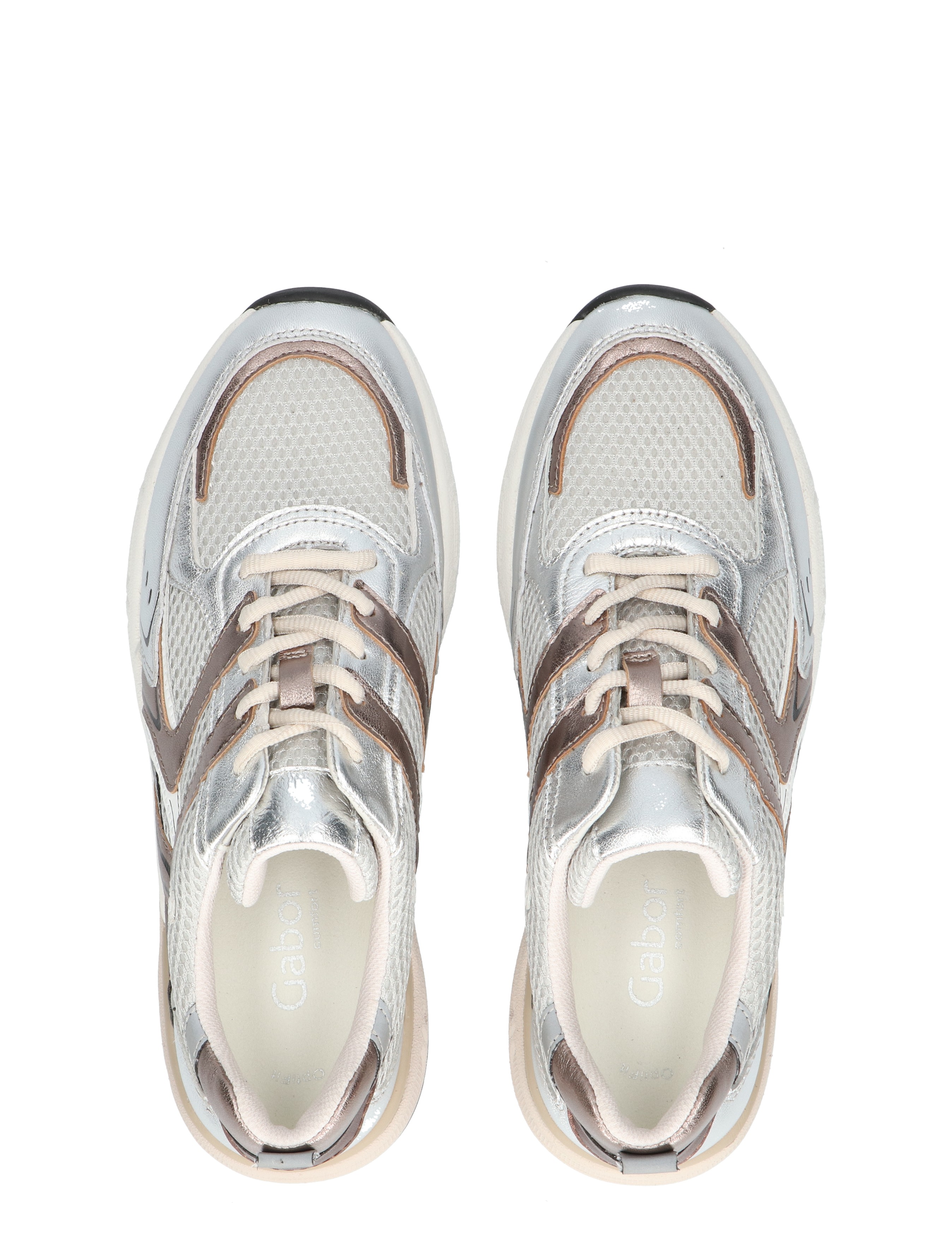 Gabor - 76.586.61 Silver G-Wijdte - Sneakers - Dames - Lage Sneakers - 48914_54_7
