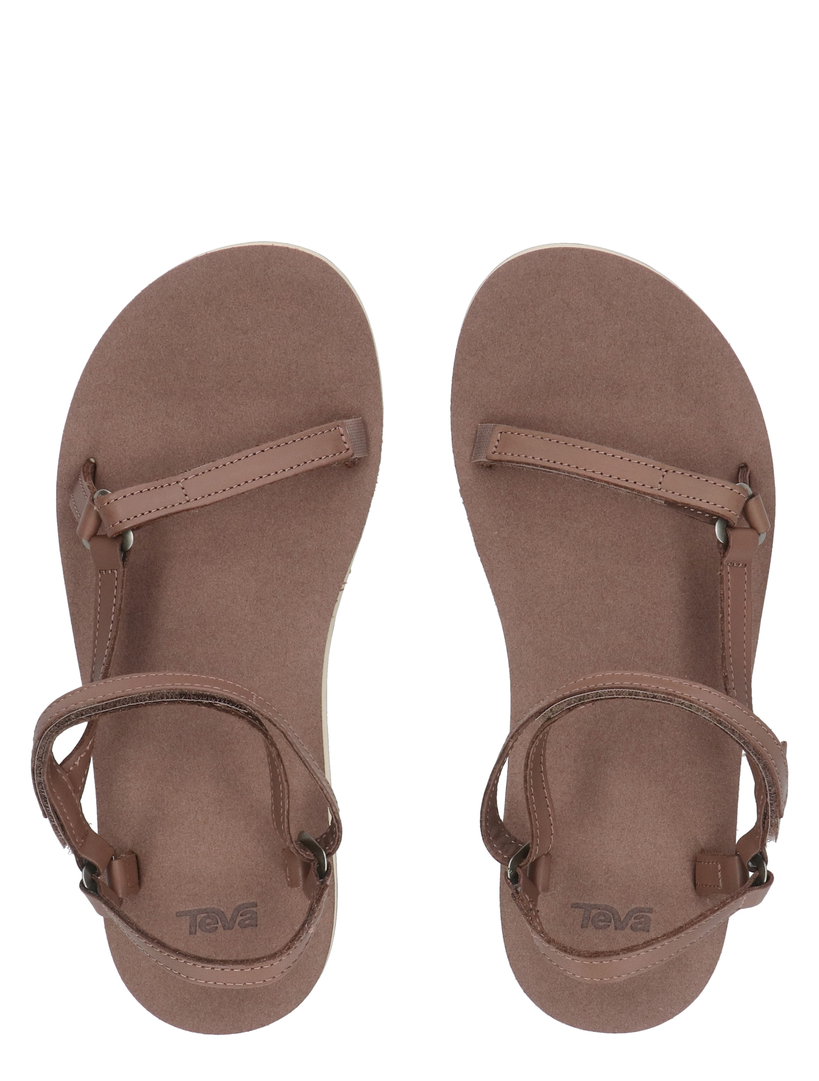 sandalen, studs, t-straps, bruine kleur, sandalen met enkelband