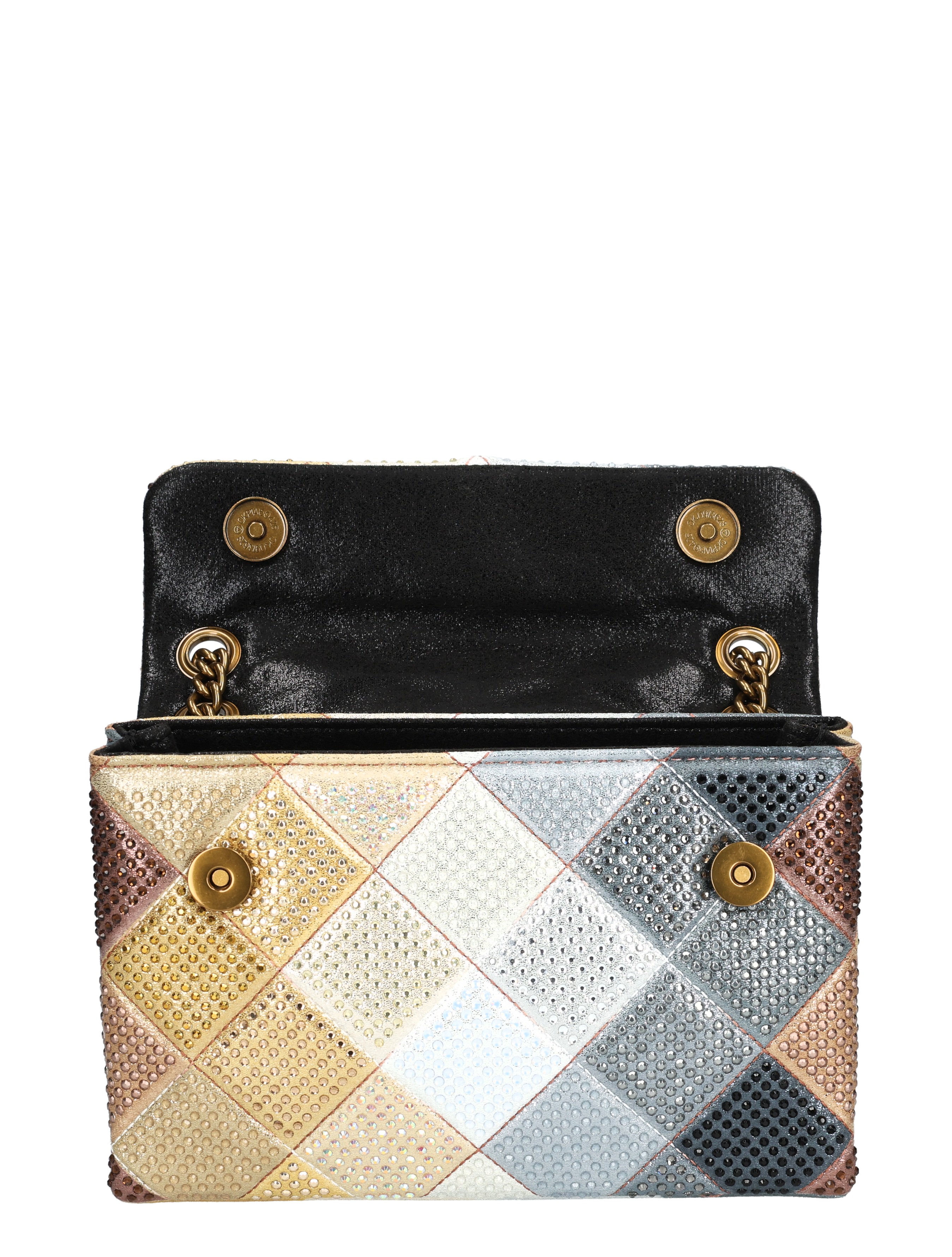 Kurt Geiger - Fabric Medium Kensington Bag 65 Metal Combi - Dames - Schoudertassen - 49589_95_5