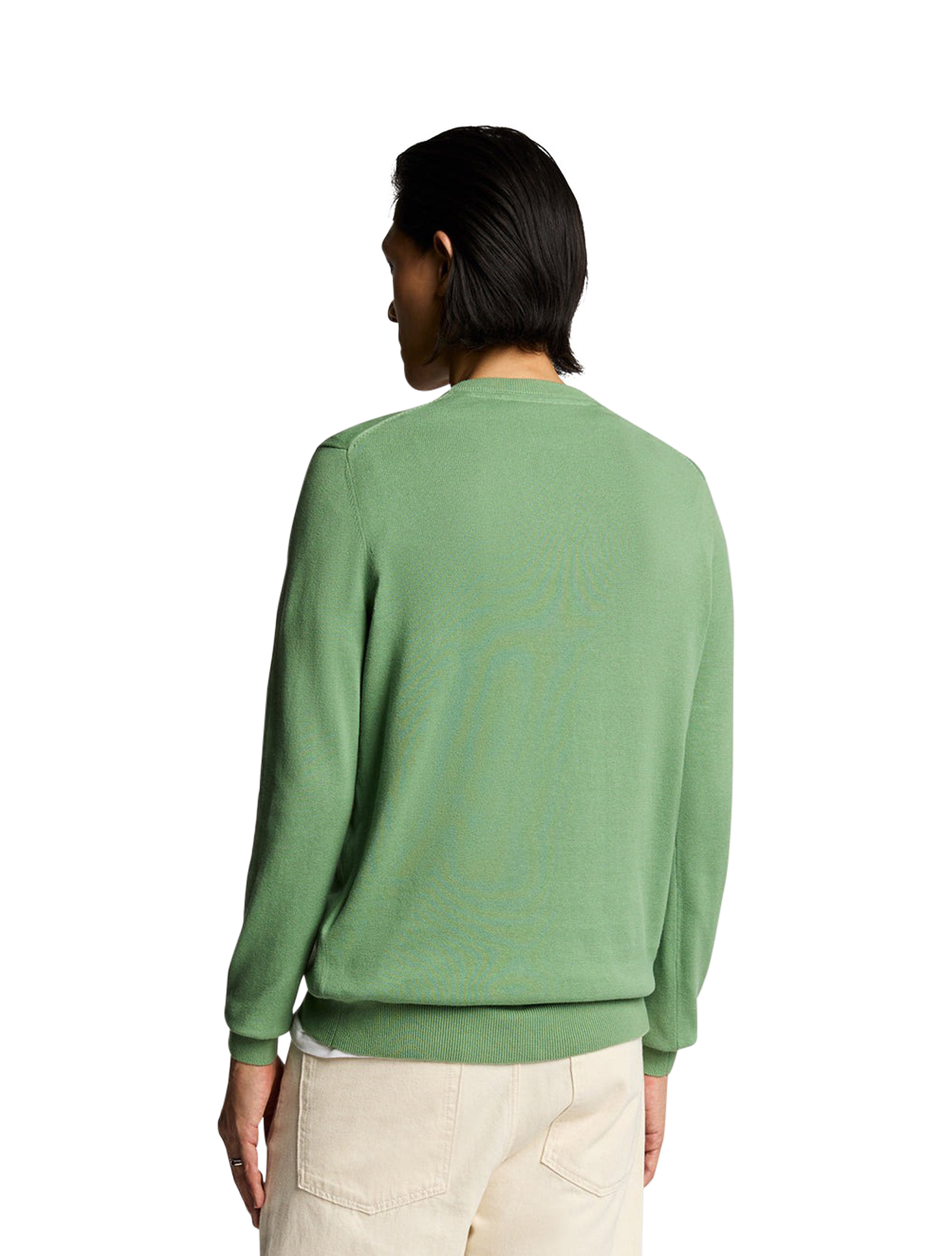 Cotton Crew Neck Jumper X576 Smoke Green